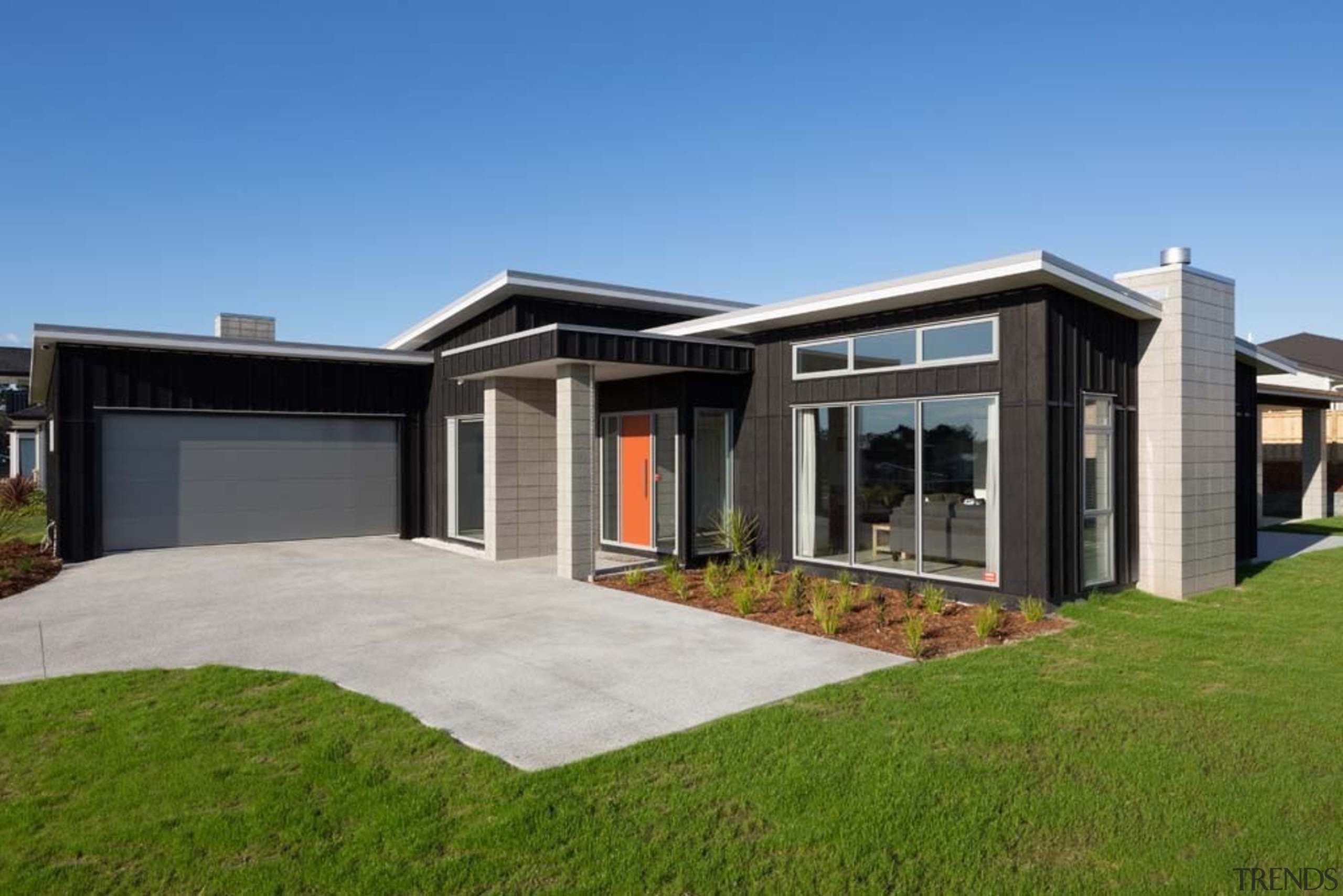 Landmark Homes Riverhead Design - Landmark Homes Riverhead architecture, corporate headquarters, elevation, estate, facade, home, house, property, real estate, residential area, window, teal, brown