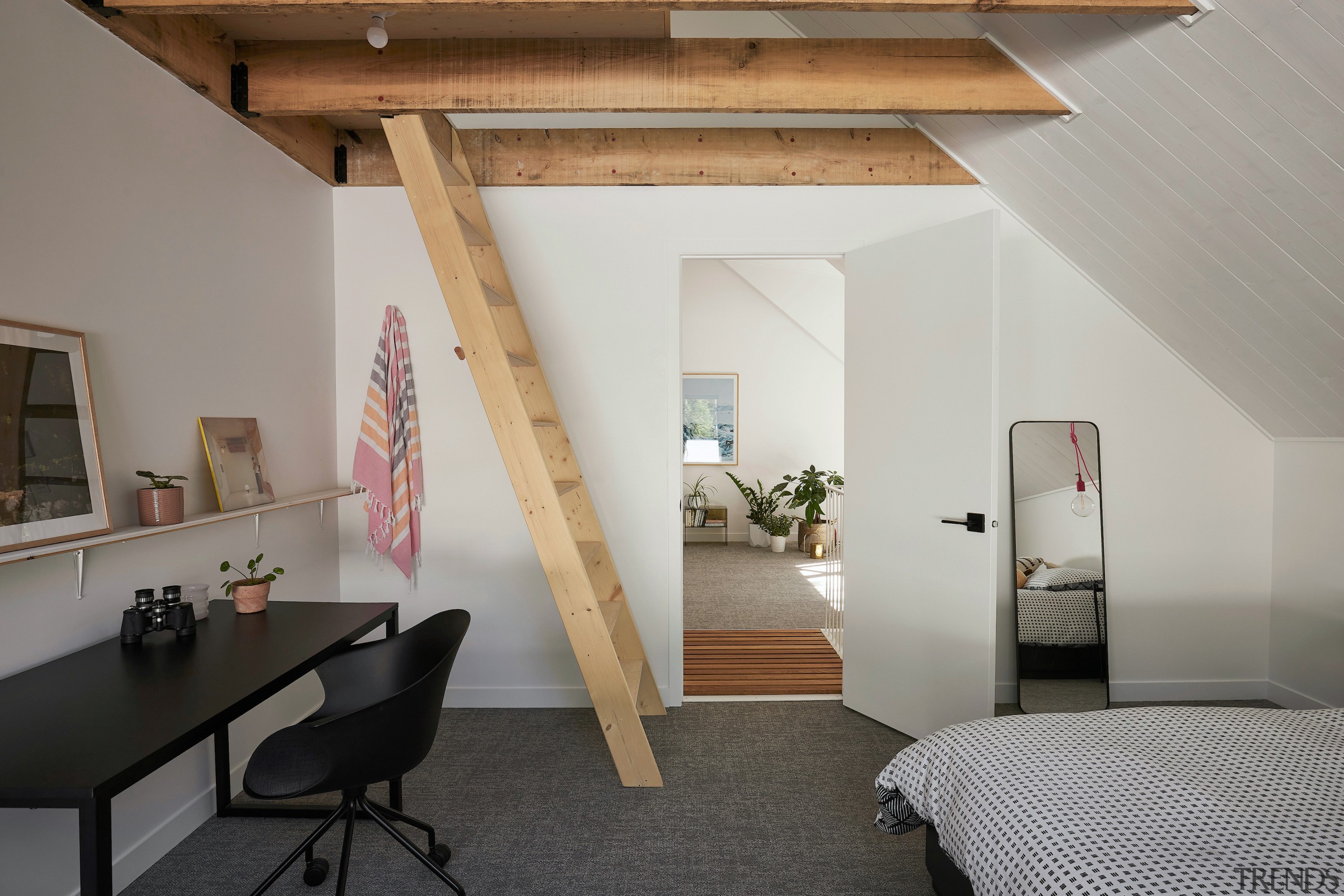 Timber elements in the young adult's bedroom further 