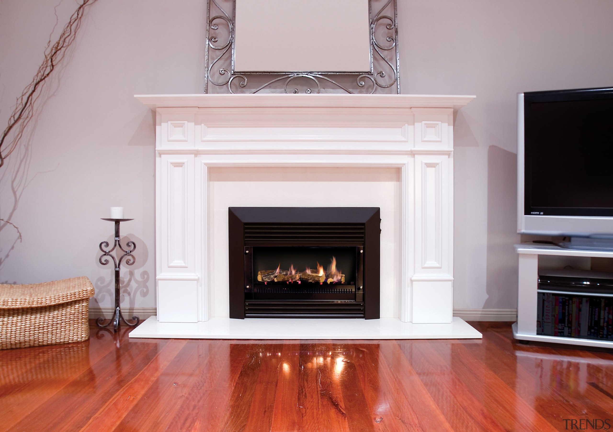 Pyrotech fireplace - Pyrotech fireplace - fireplace | fireplace, floor, flooring, hardwood, hearth, home, interior design, living room, wood burning stove, wood flooring, gray
