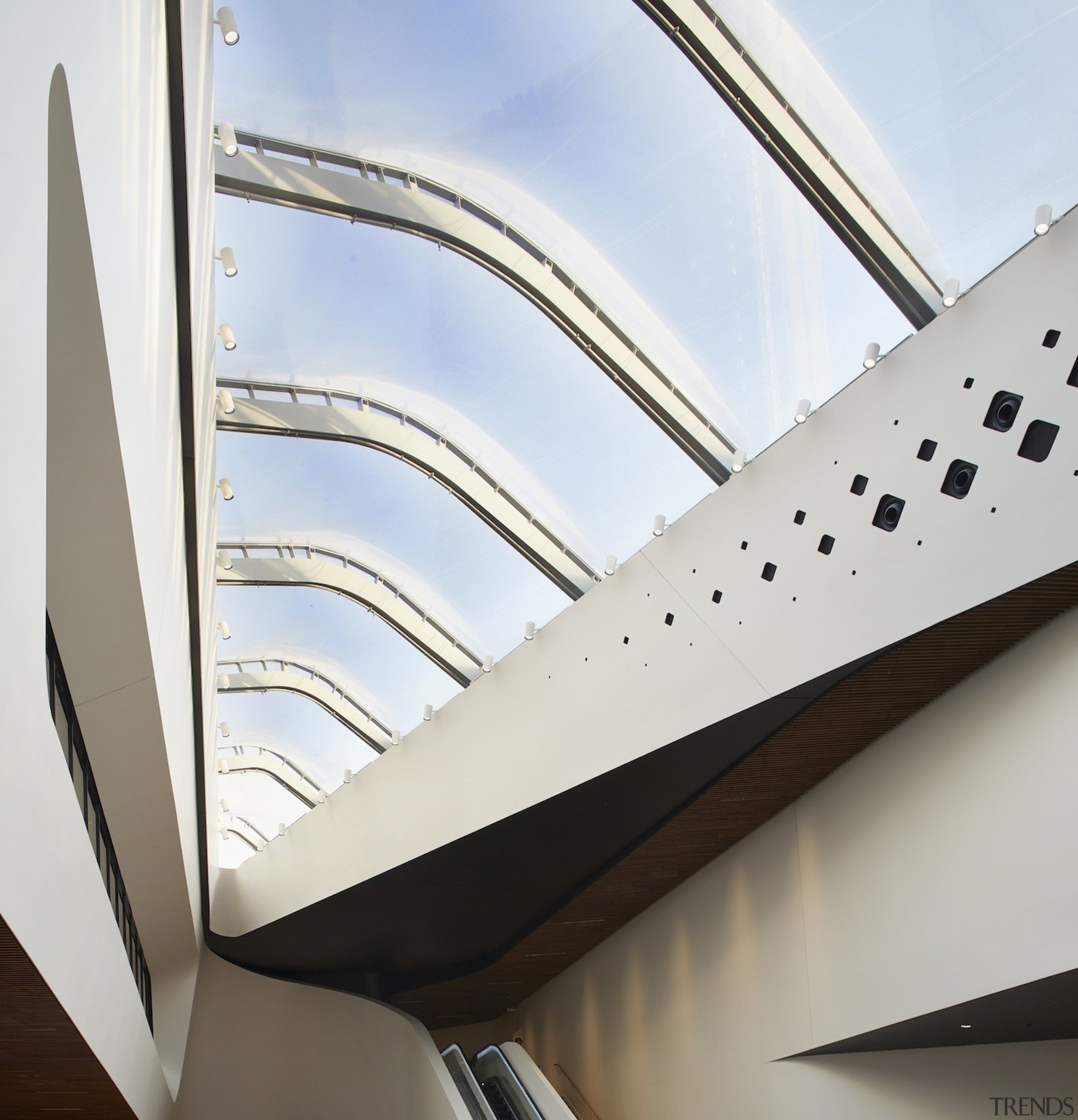 A seriously impressive skylight - A seriously impressive angle, architecture, ceiling, daylighting, line, product design, structure, white