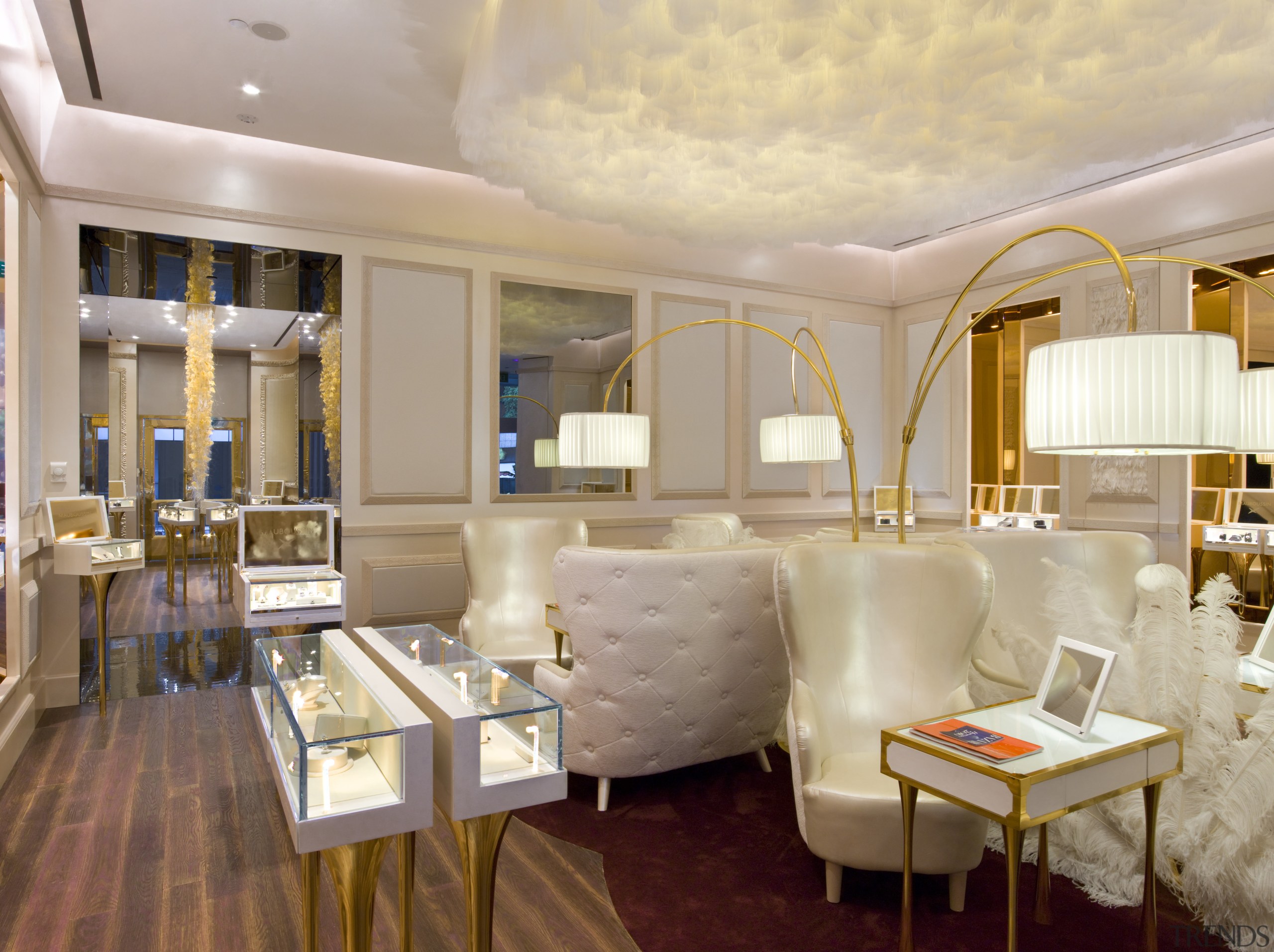 View of this room with unique furniture - ceiling, interior design, living room, real estate, room, suite, gray