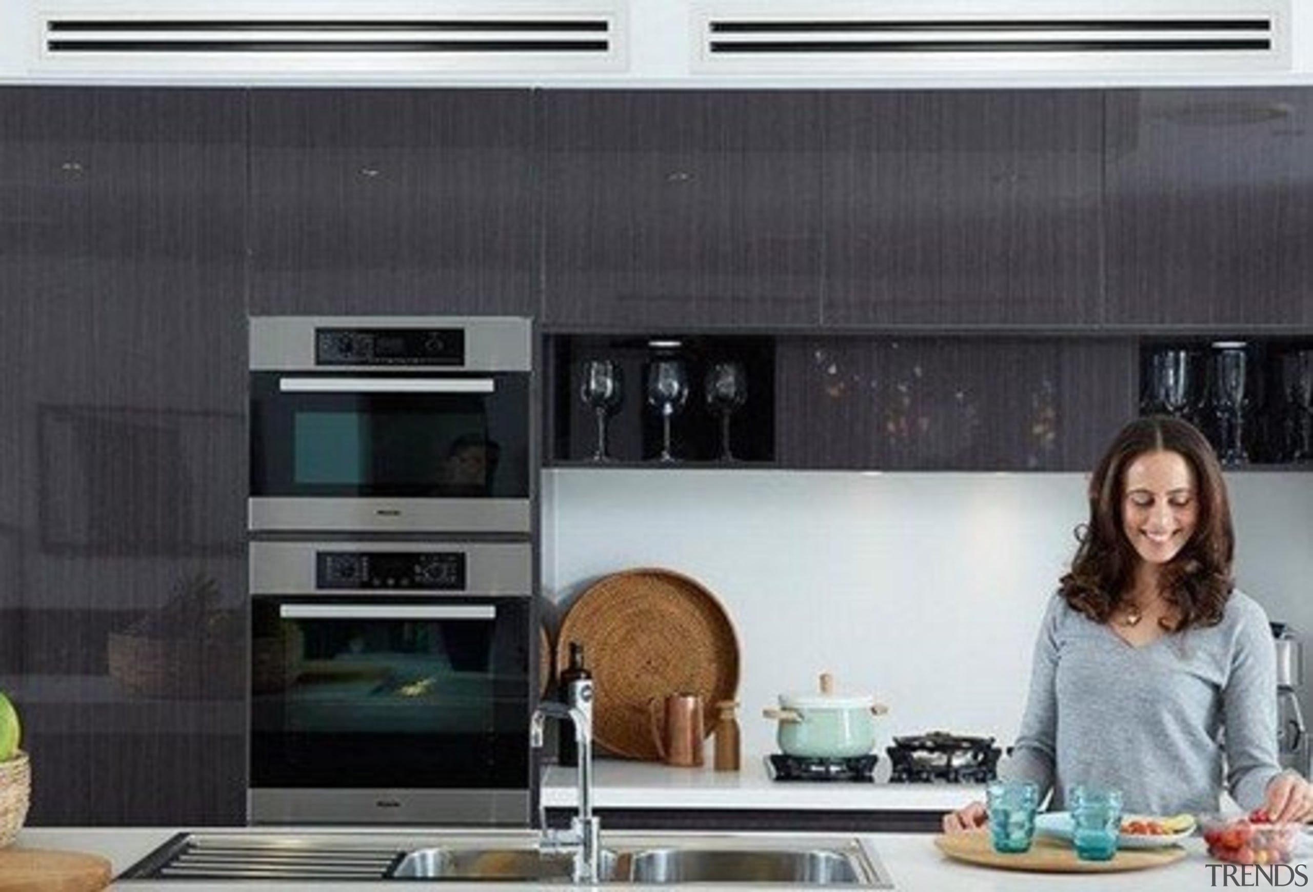 Heat Or Cool Your Entire Home - countertop countertop, home appliance, interior design, kitchen, kitchen appliance, microwave oven, black