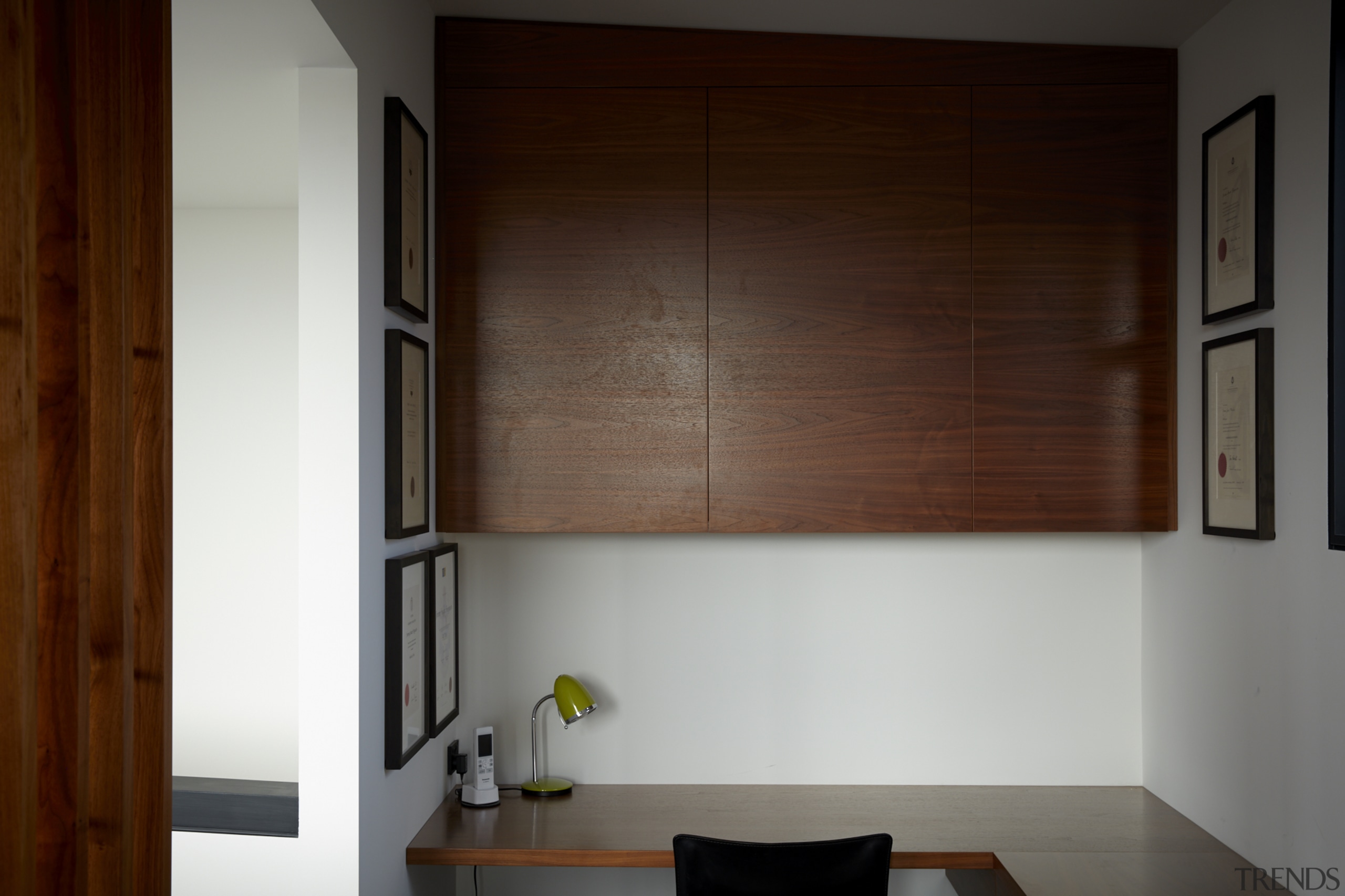 1970's home becomes a modern entertainer's dream - architecture, building, door, floor, furniture, hardwood, home, home door, house, interior design, material property, property, room, shade, wall, window, window covering, wood, brown, gray