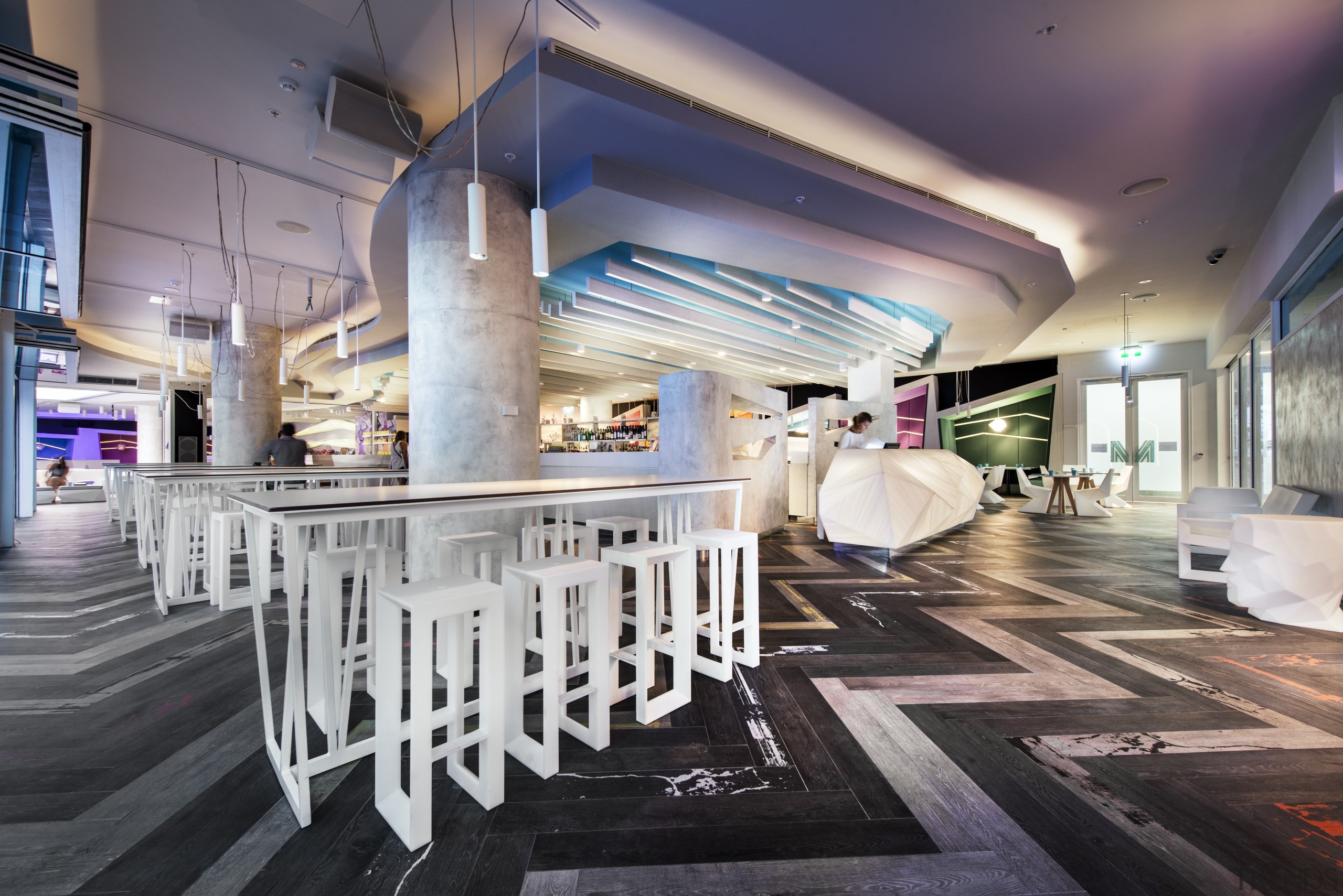 Centre of attention  a dramatic ceiling treatment ceiling, interior design, lobby, gray