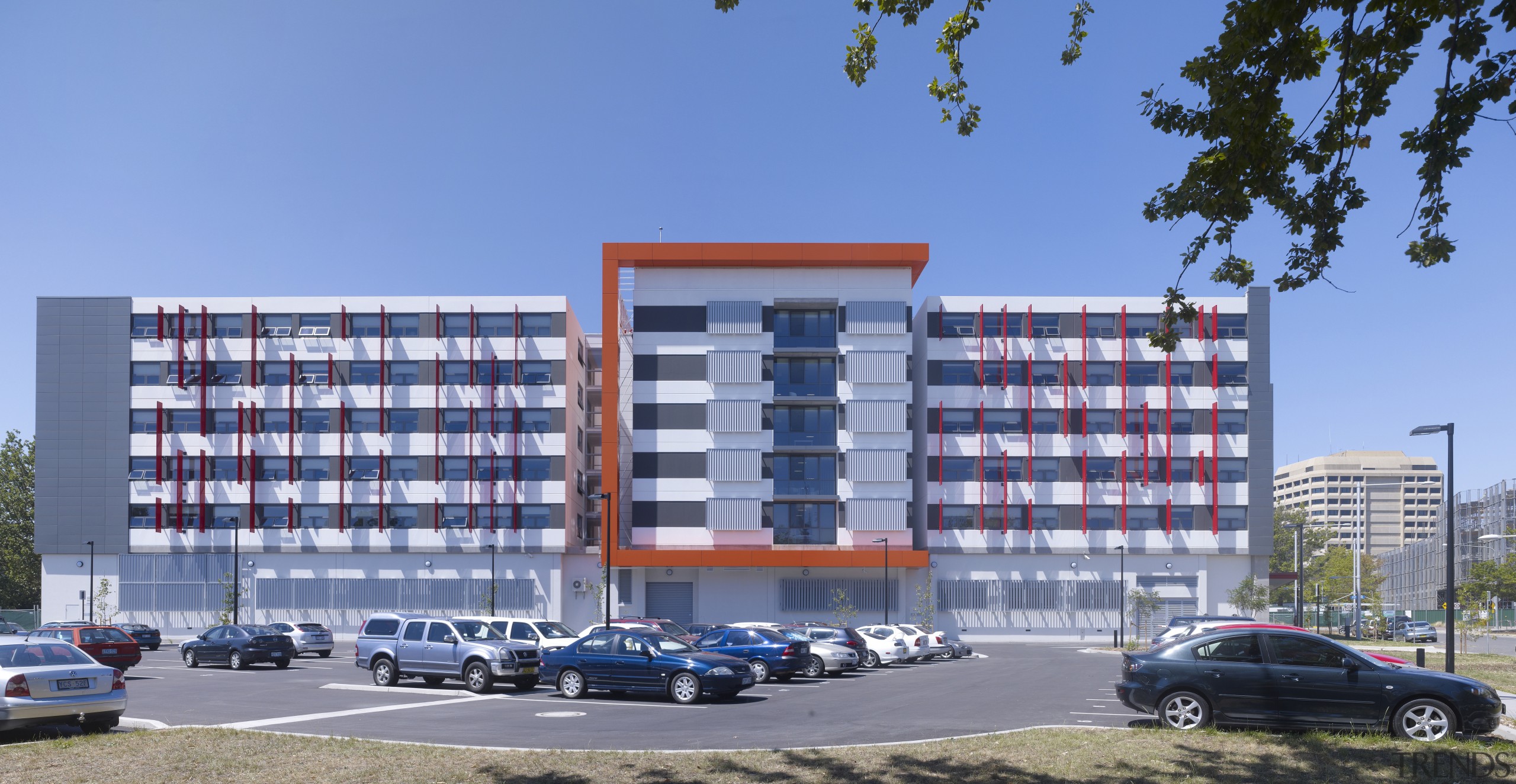 Kinloch Lodge, ANU Exchange, Canberra - Kinloch Lodge, apartment, architecture, building, city, commercial building, condominium, corporate headquarters, daytime, elevation, facade, headquarters, metropolitan area, mixed use, neighbourhood, property, real estate, residential area, sky, tower block, teal, gray