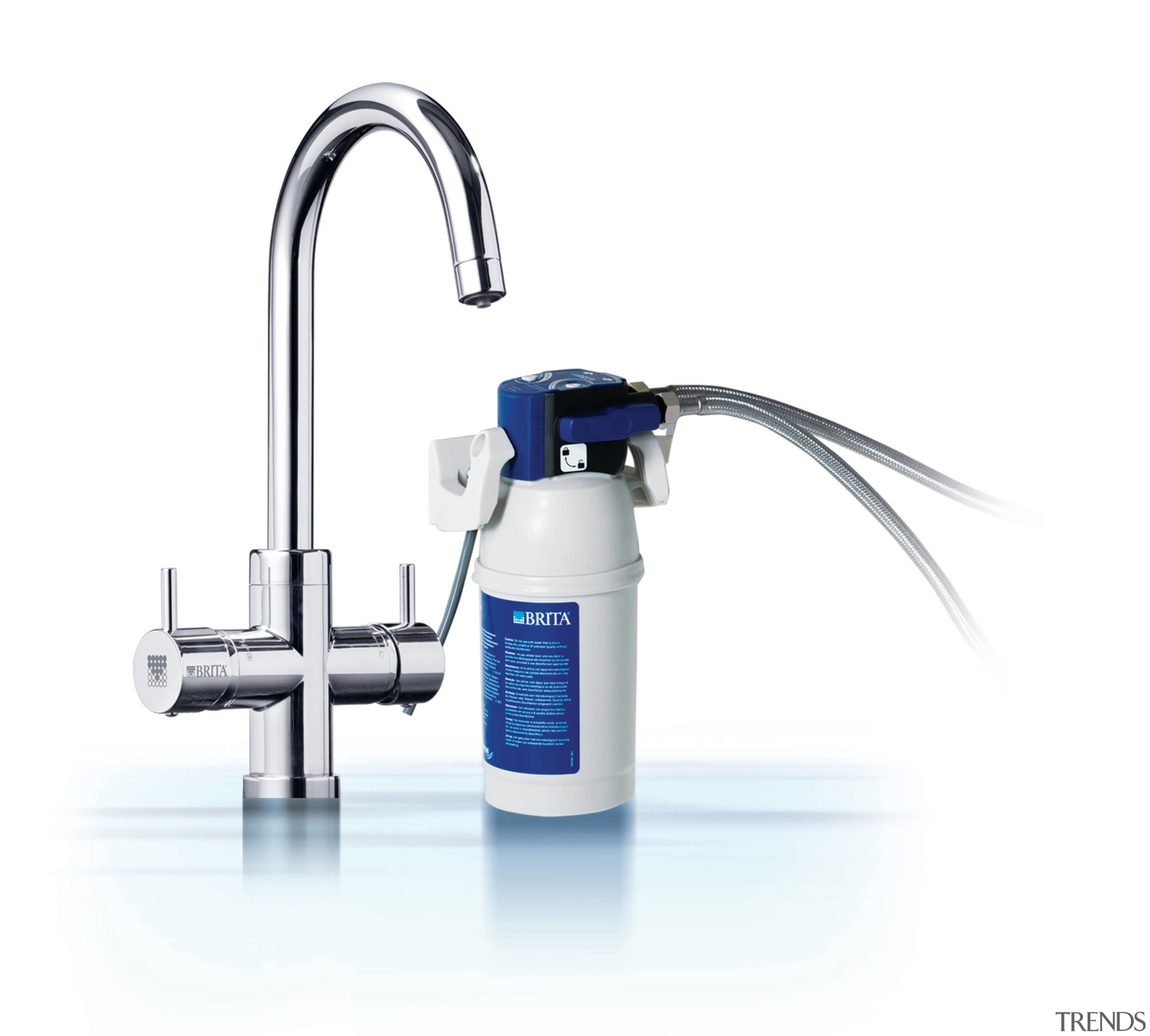 Brita 3 way tap for filtered water - hardware, product, product design, tap, water, white
