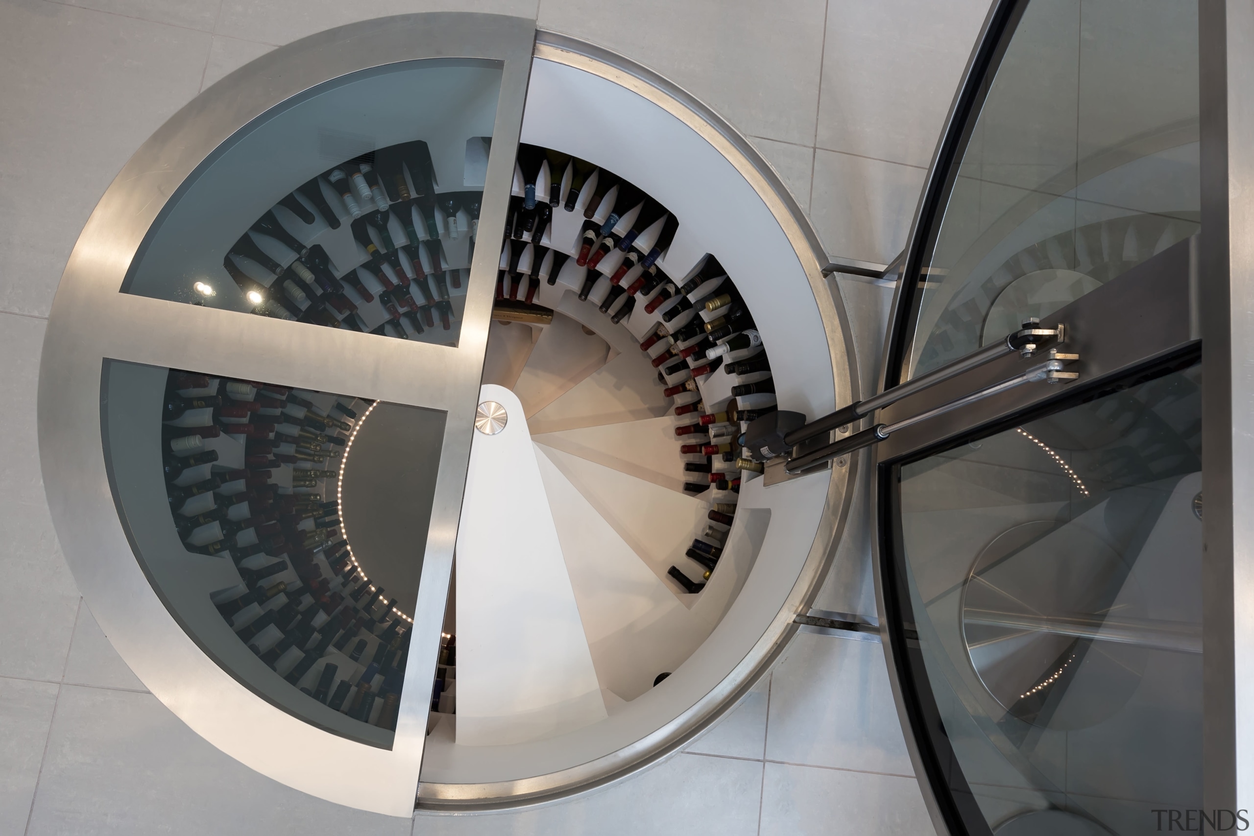 Light from below  this imported feature wine product design, wheel, gray, black