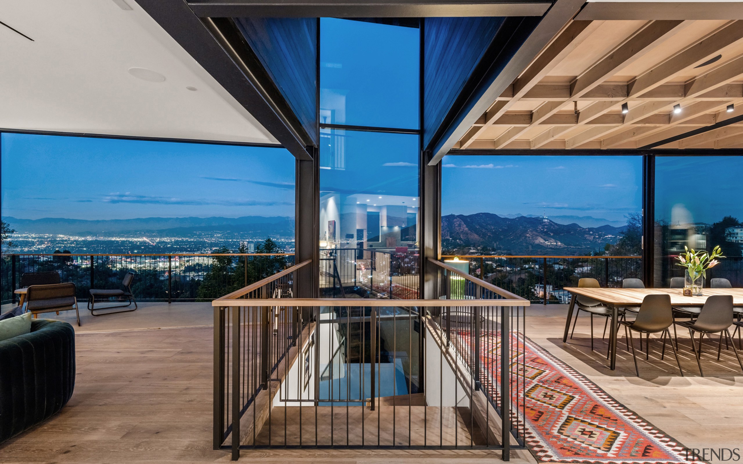 The vertical feature window runs from ground floor 