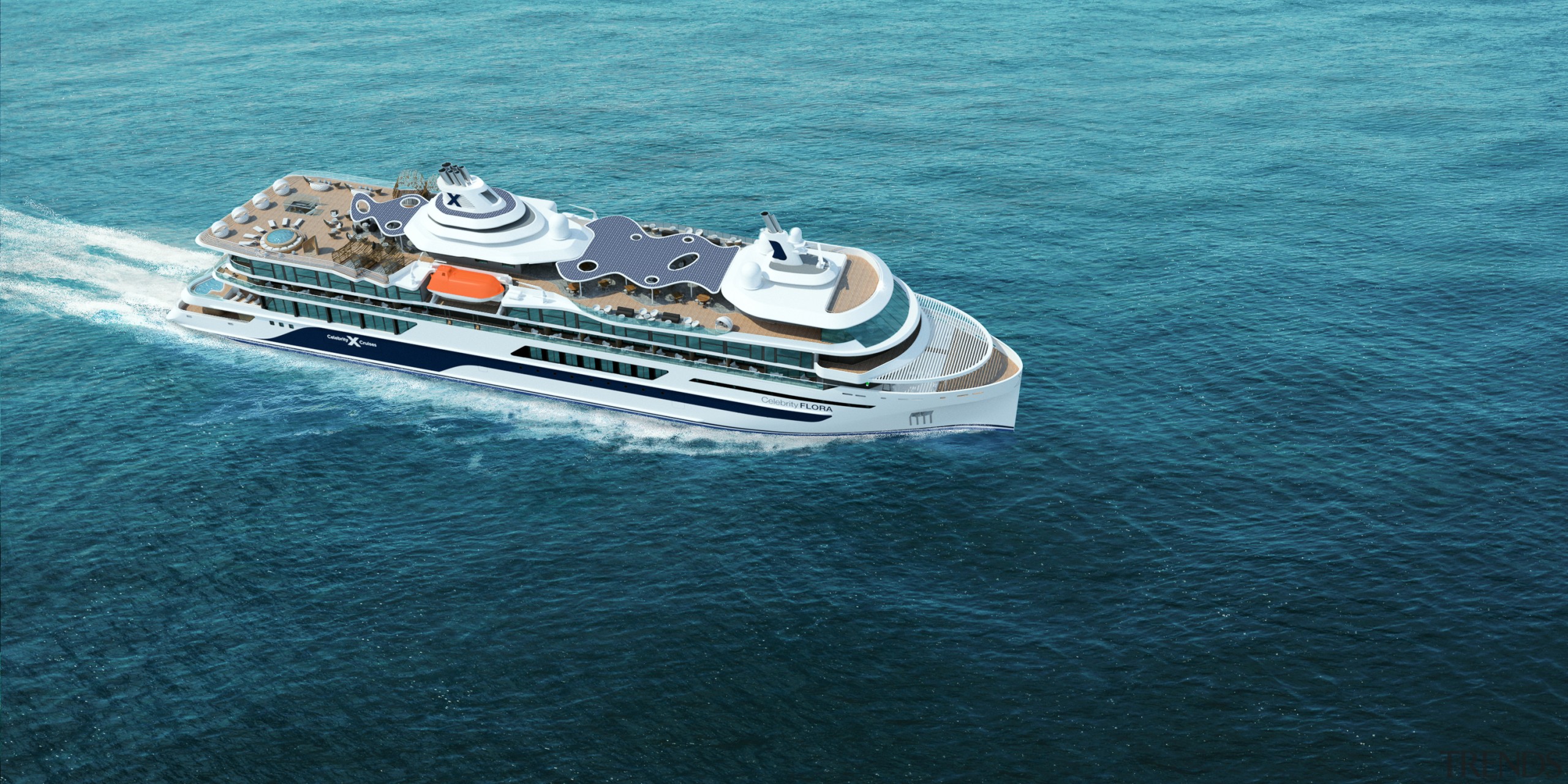 Celebrity Flora's design skilfully incorporates the expertise of teal