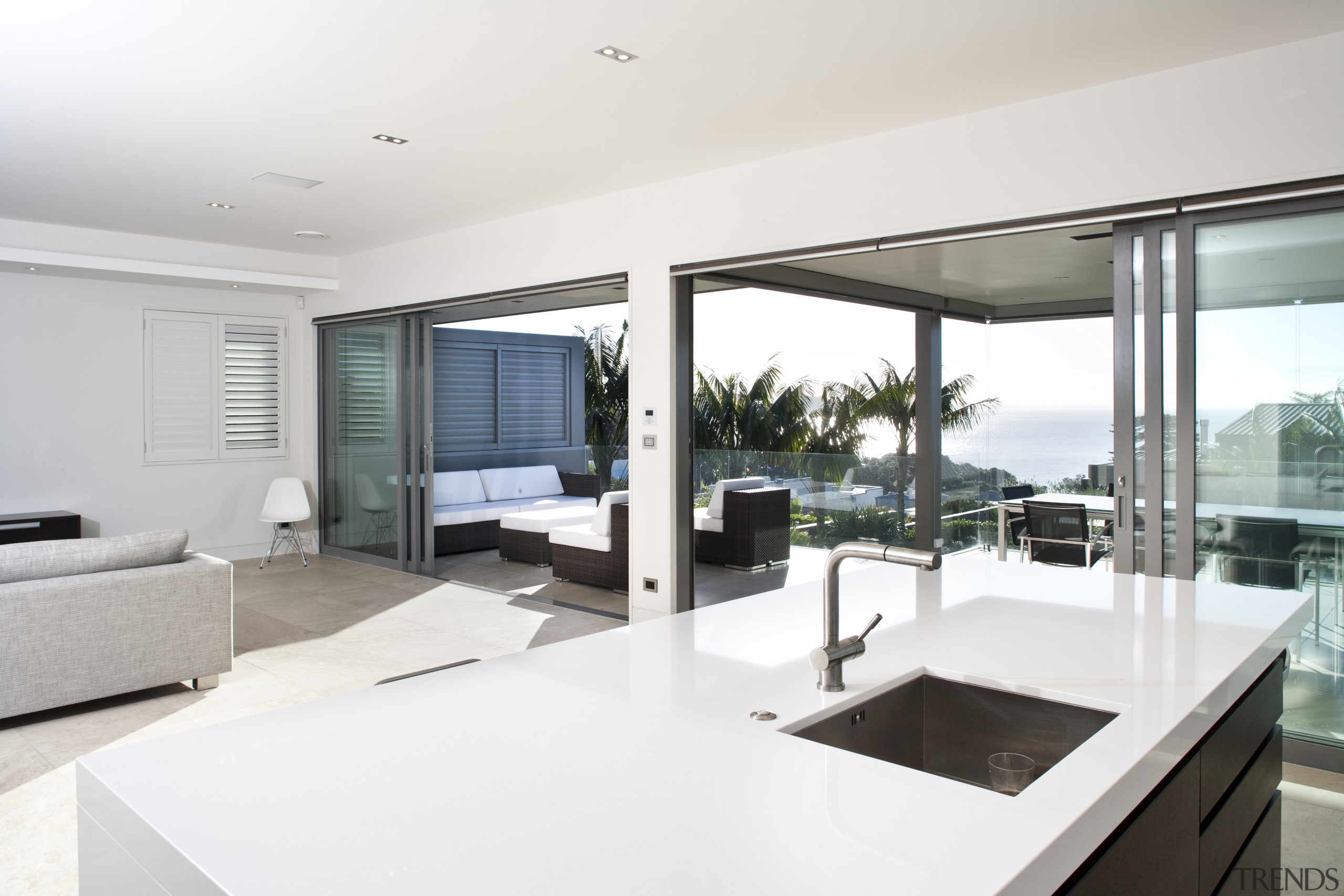 View of a house which features aluminium joinery architecture, house, interior design, property, real estate, window, white