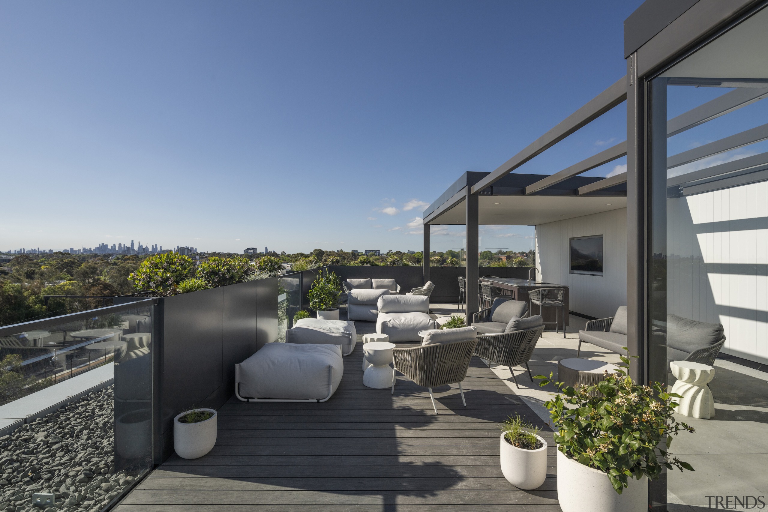 Rooftop relaxation. - Bringing business to the 'burbs 