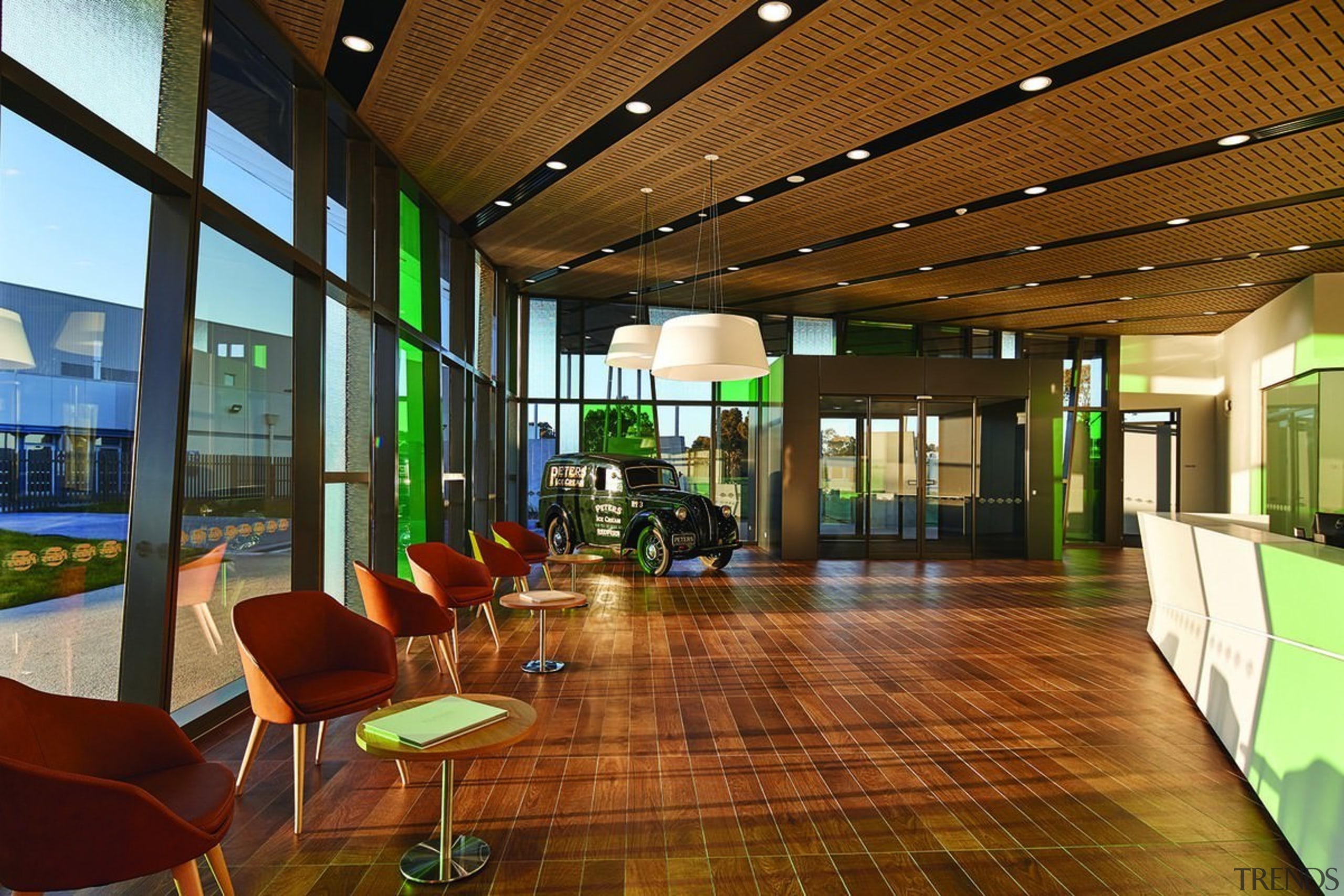 Architect: Gray PuksandPhotography by Peter Bennetts ceiling, interior design, lobby, real estate, brown