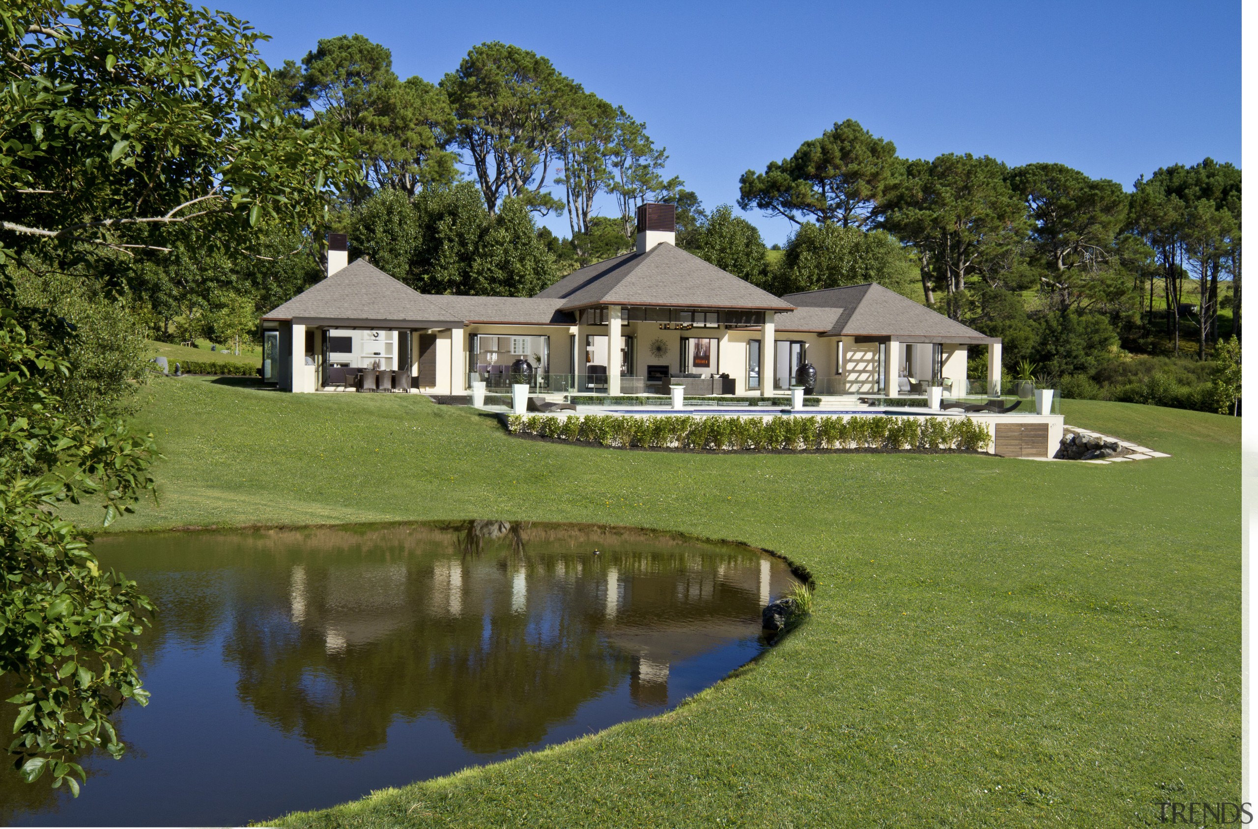 View of large country property with easy connection cottage, estate, facade, farmhouse, home, house, land lot, landscape, mansion, plantation, property, real estate, residential area, tree, villa, brown