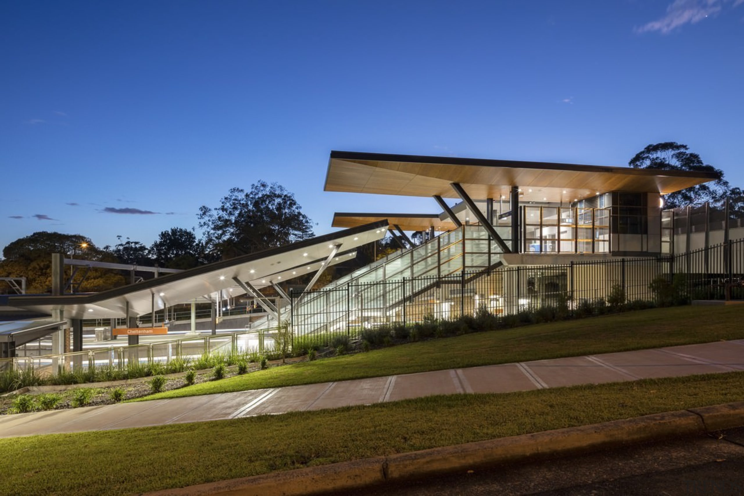 Cheltenham Station – Cox Architecture - Cheltenham Station architecture, building, corporate headquarters, facade, home, house, mixed use, real estate, residential area, sky, structure, blue, brown