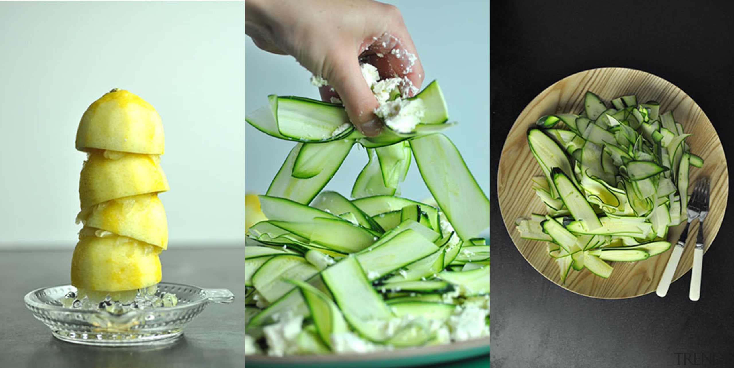 Courgette Lemon Salad – Fisher and Paykel - dish, food, produce, vegetable, vegetarian food, zucchini, green