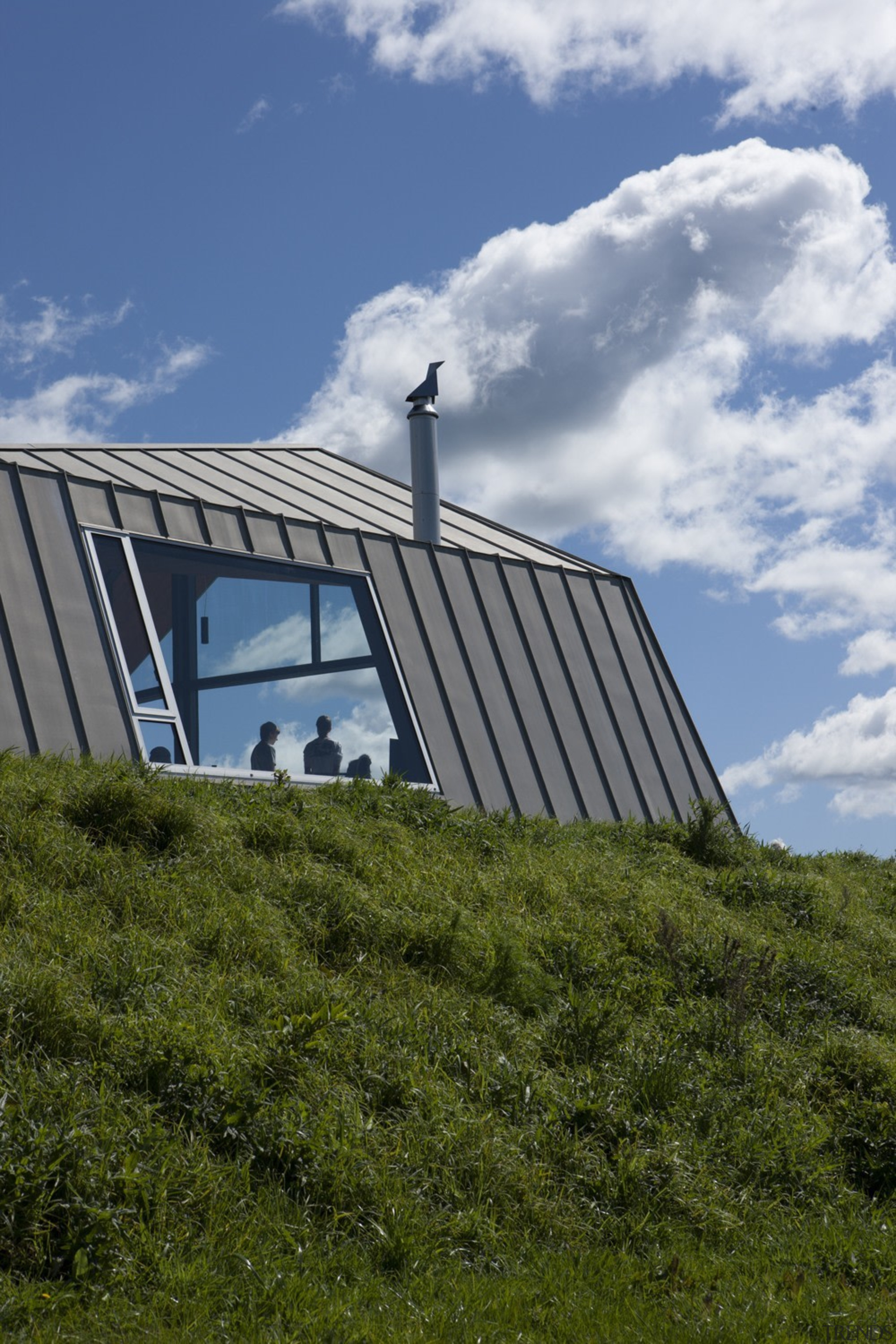 Studio2 Architects - Highly Commended – 2016 TIDA architecture, building, cloud, cottage, energy, facade, grass, hill, house, landmark, roof, rural area, sky, structure, tree, brown, gray