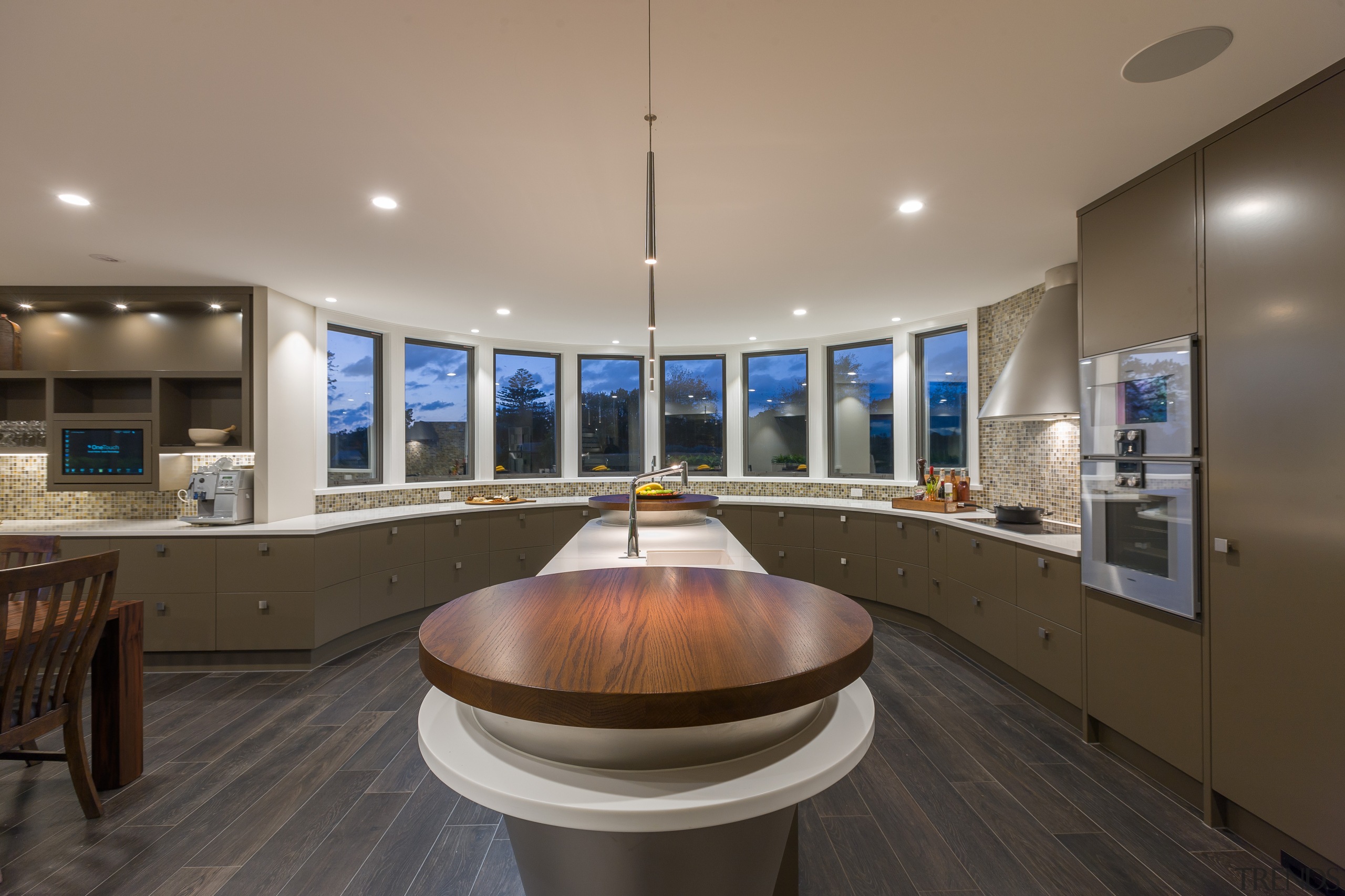 In this kitchen by Celia Visser Design, the countertop, interior design, kitchen, real estate, gray, black