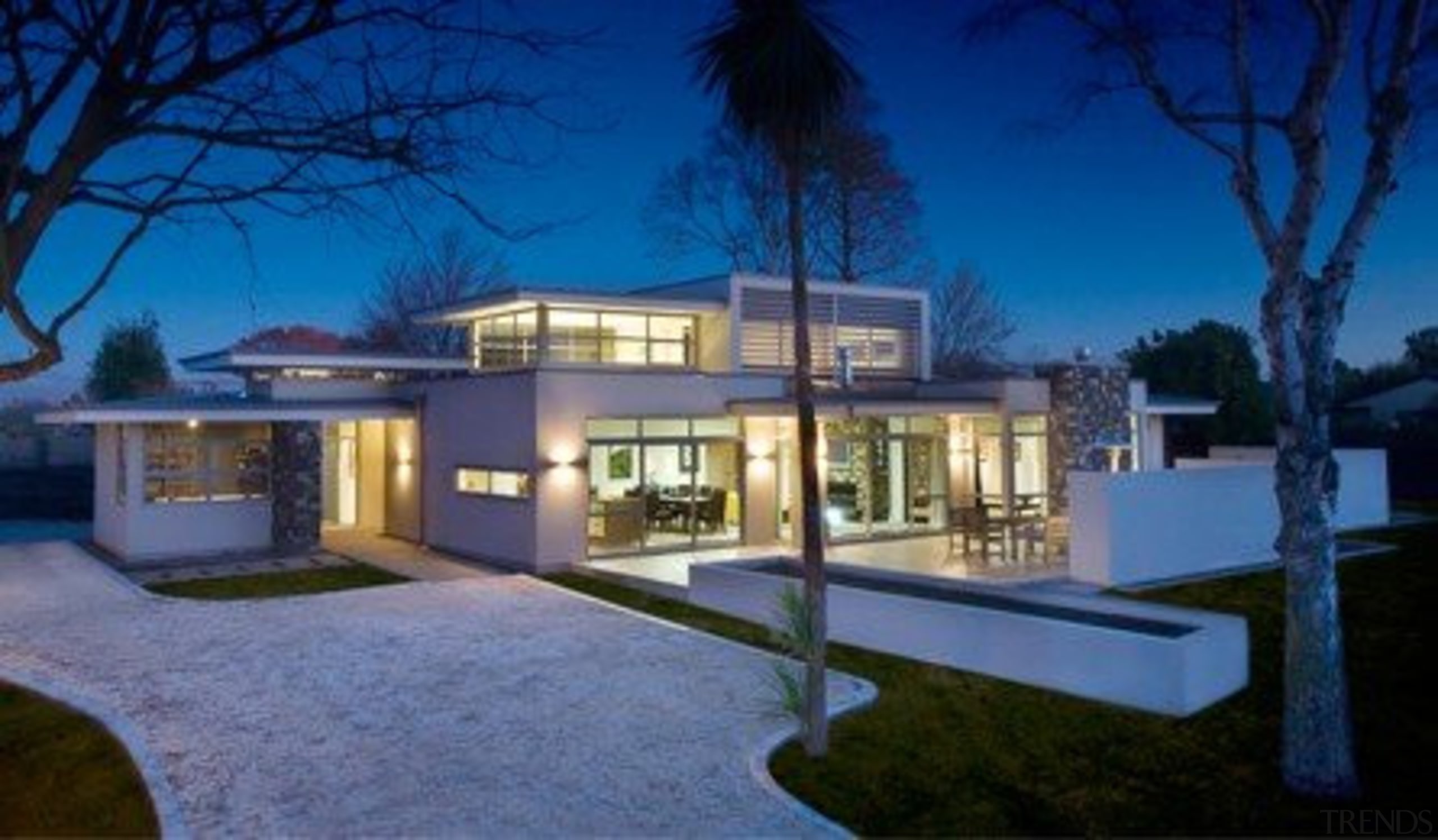 Resene Construction Systems Fire Rated Solutions have been architecture, cottage, estate, facade, home, house, lighting, property, real estate, residential area, villa, blue