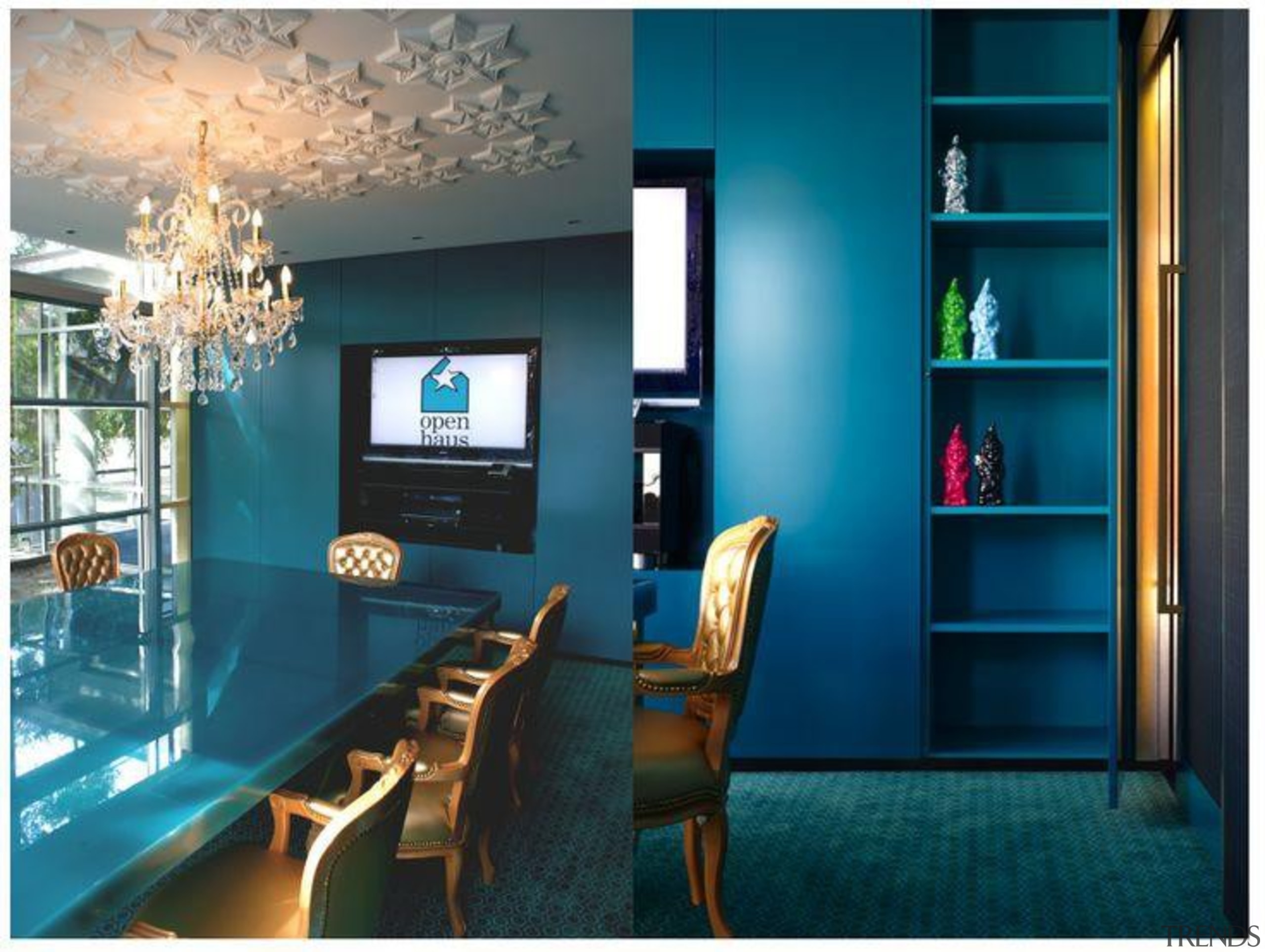 Entrant - Scott Weston Architecture Design. Month - blue, furniture, home, interior design, living room, room, table, teal