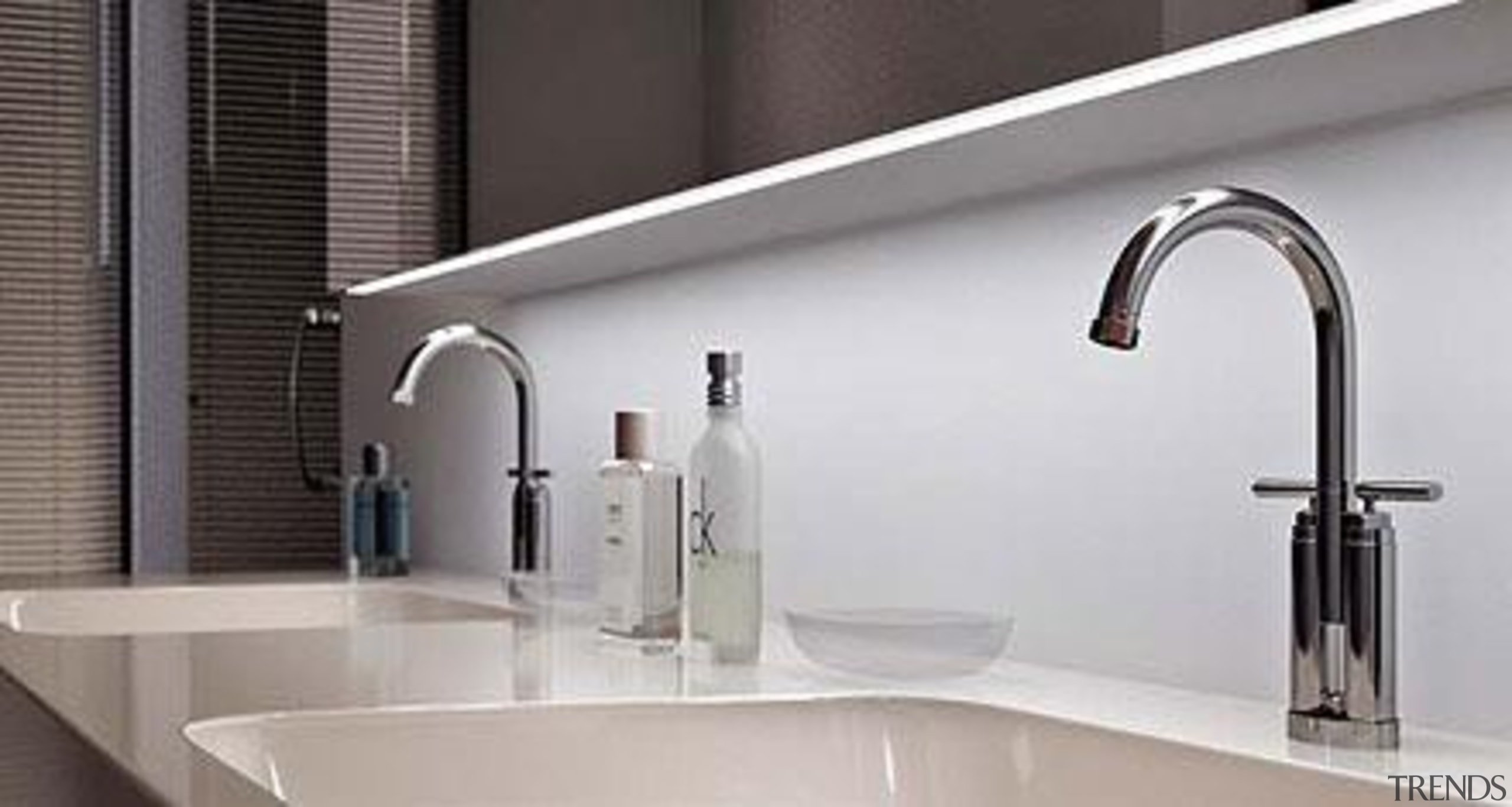 You down to a tee: Delicate LED band bathroom, bathroom sink, plumbing fixture, product, product design, sink, tap, gray