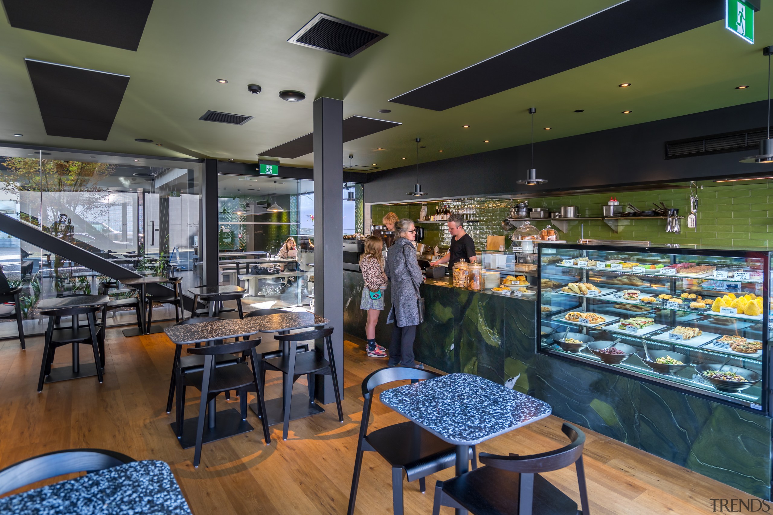 The café adjacent to the courtyard atrium is 