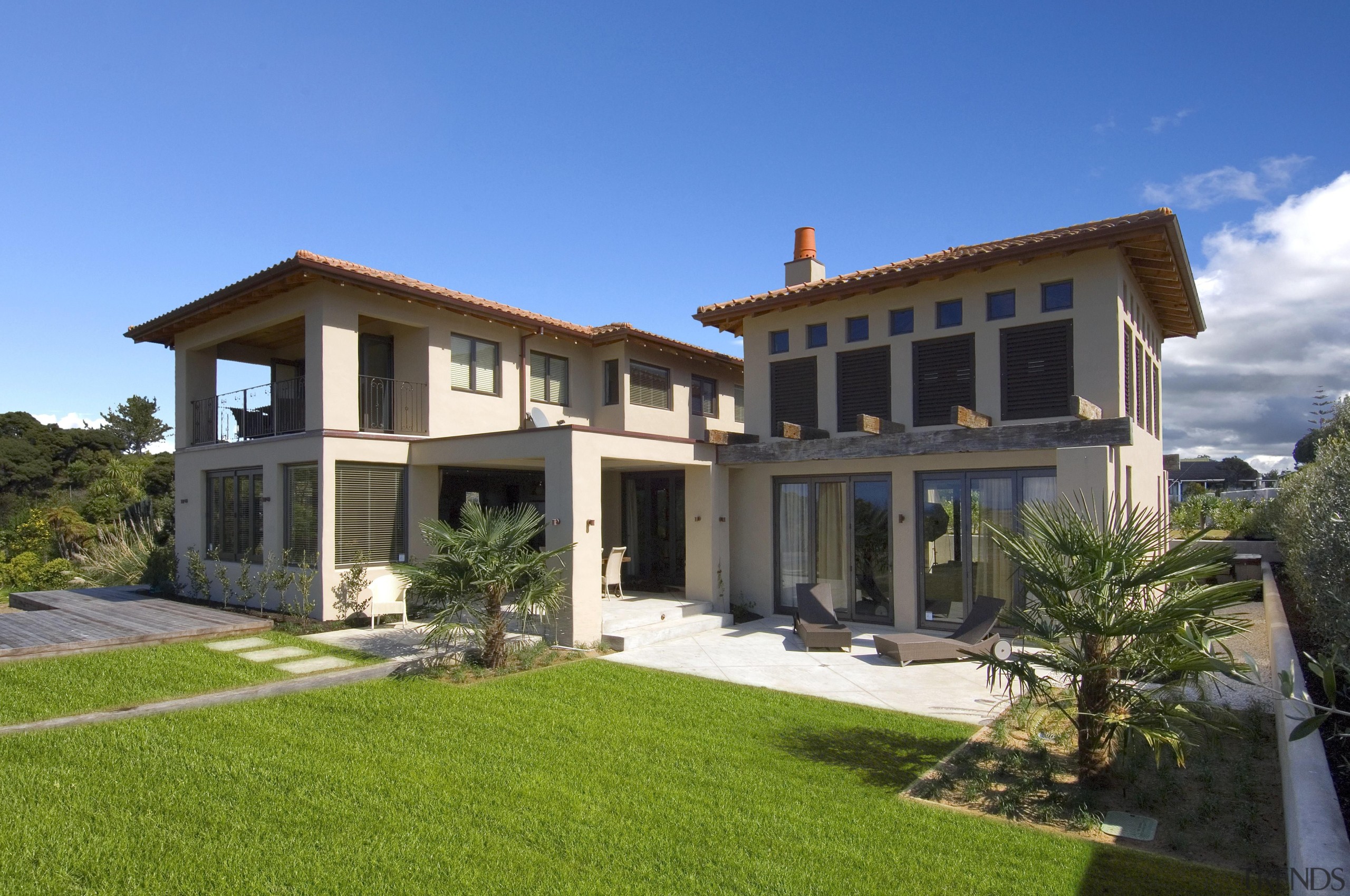 161mangawhai 3 - mangawhai_3 - building | cottage building, cottage, elevation, estate, facade, home, house, mansion, official residence, property, real estate, residential area, villa, blue