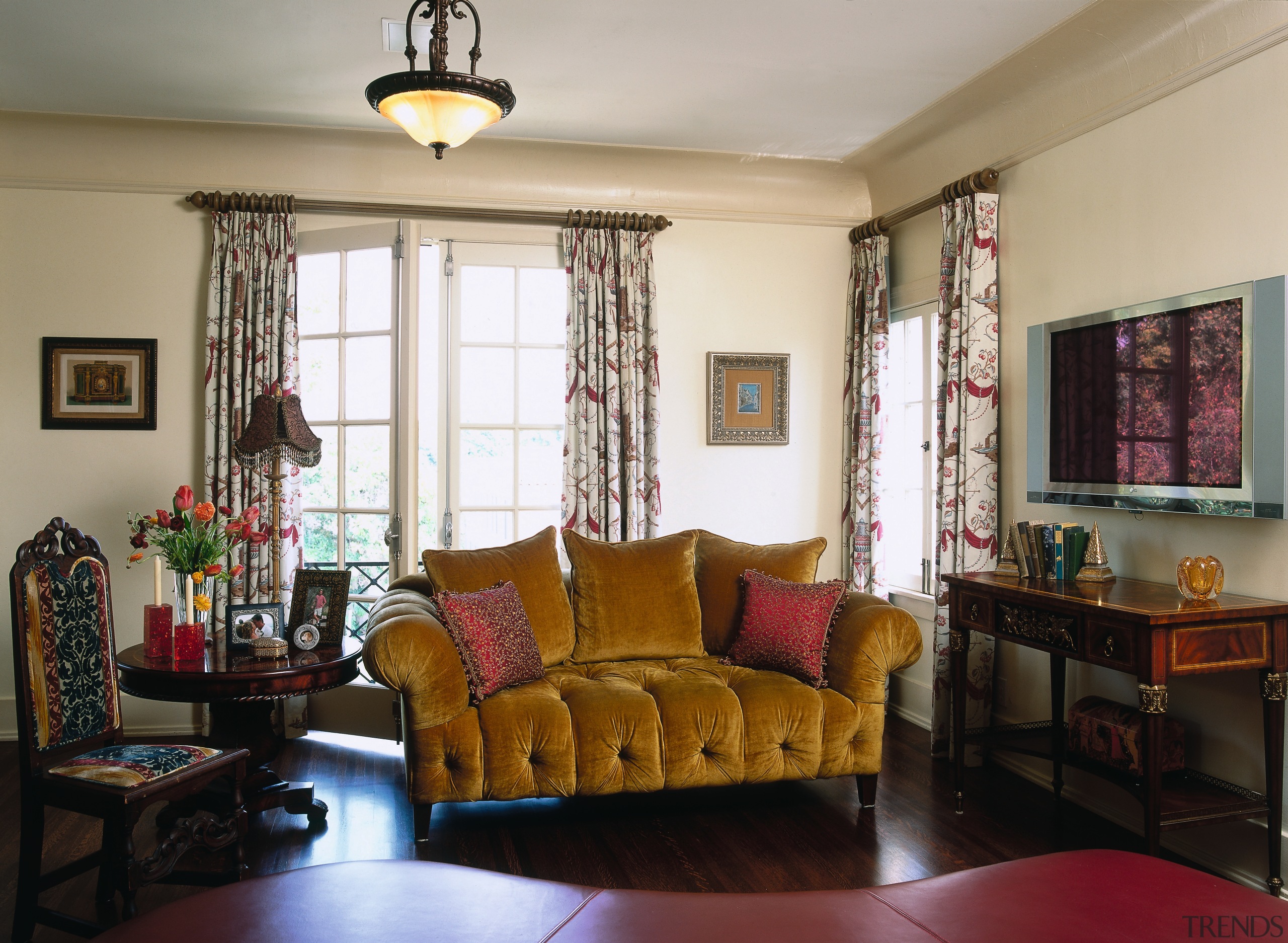 view of the lounge/living area featuring  dark ceiling, curtain, furniture, home, house, interior design, living room, property, real estate, room, window, window covering, window treatment, gray, black