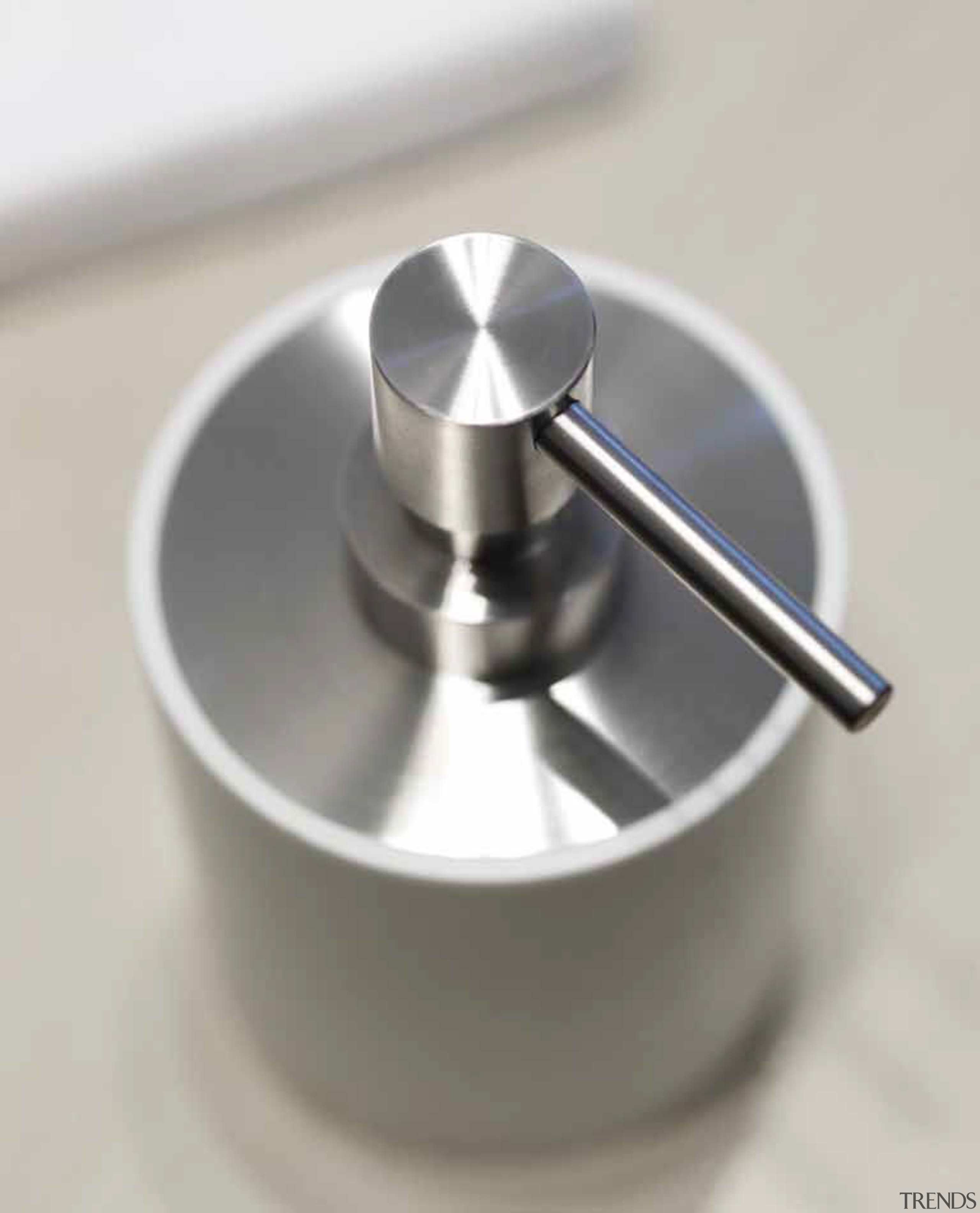 PB502 - Soap Dispenser, Free Standing. Satin Stainless product design, gray