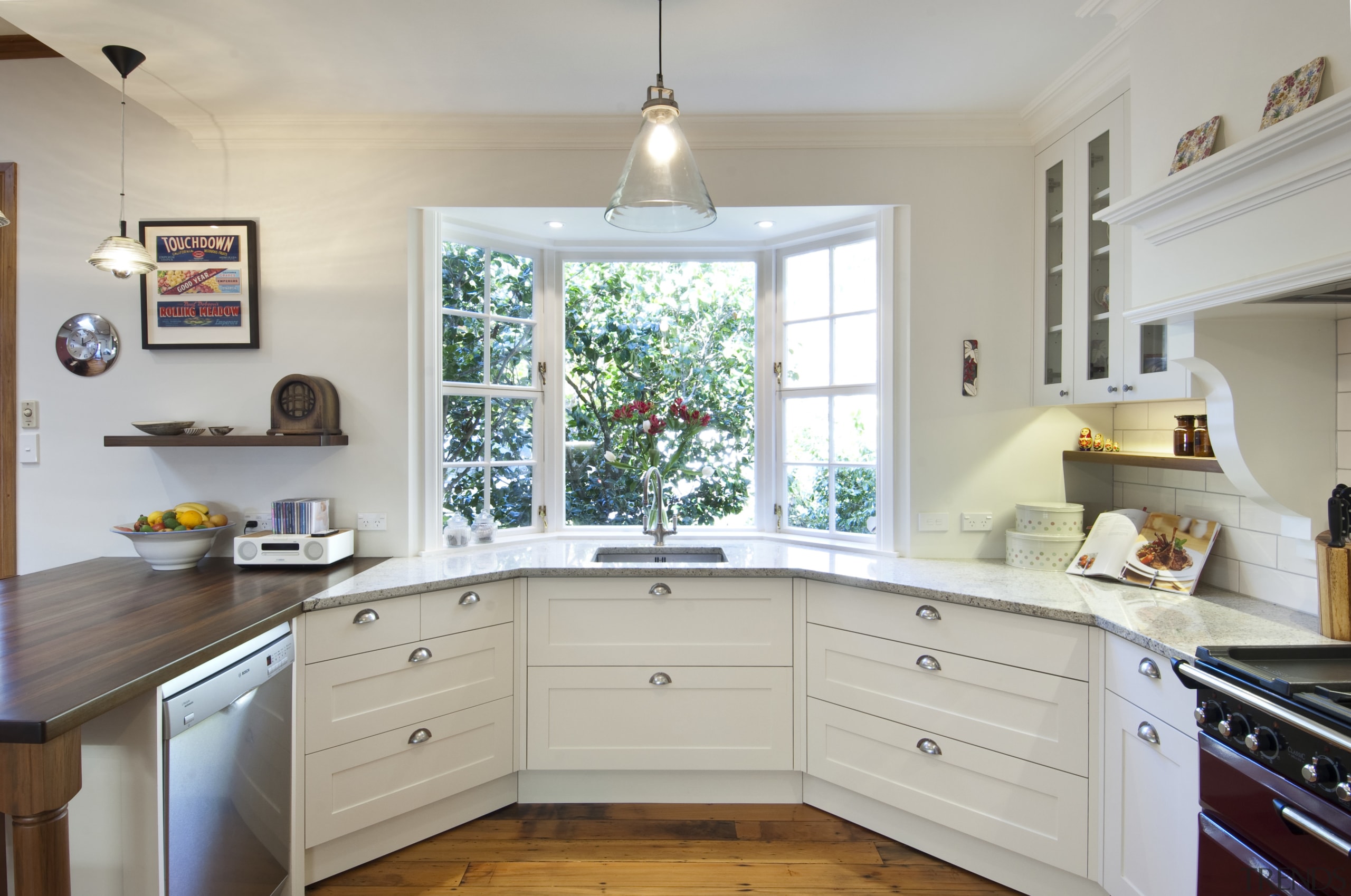 This kitchen was designed by Debra DeLorenzo of cabinetry, countertop, cuisine classique, home, interior design, kitchen, room, window, gray