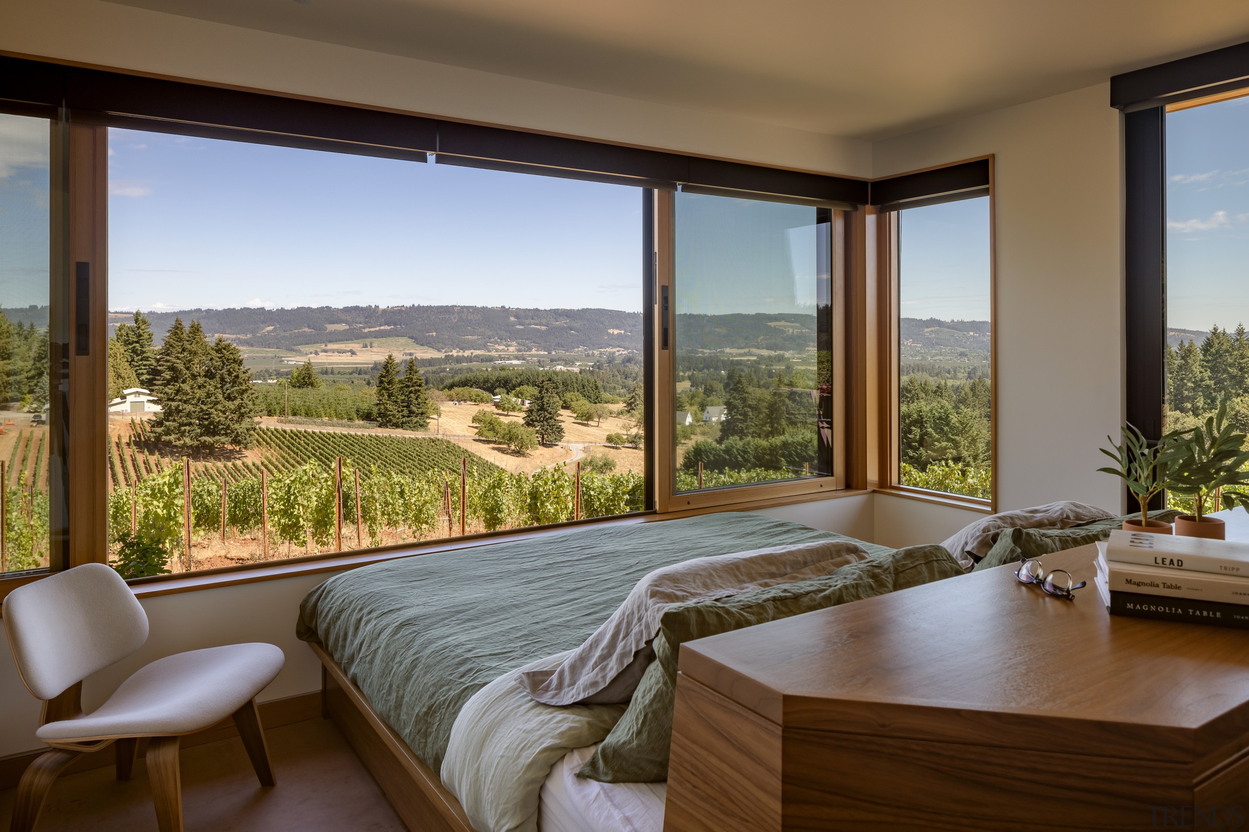 Master bedroom drinking in the views. - Grown 