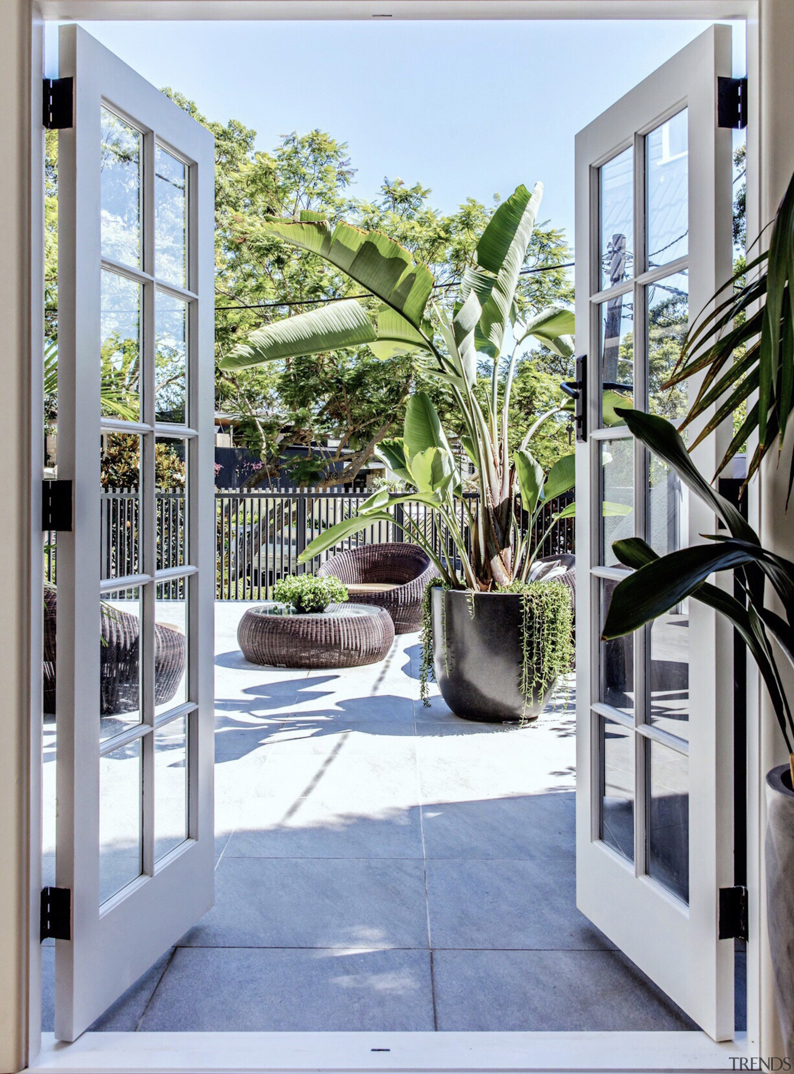 The swimming pool &amp; rear outdoor living area 