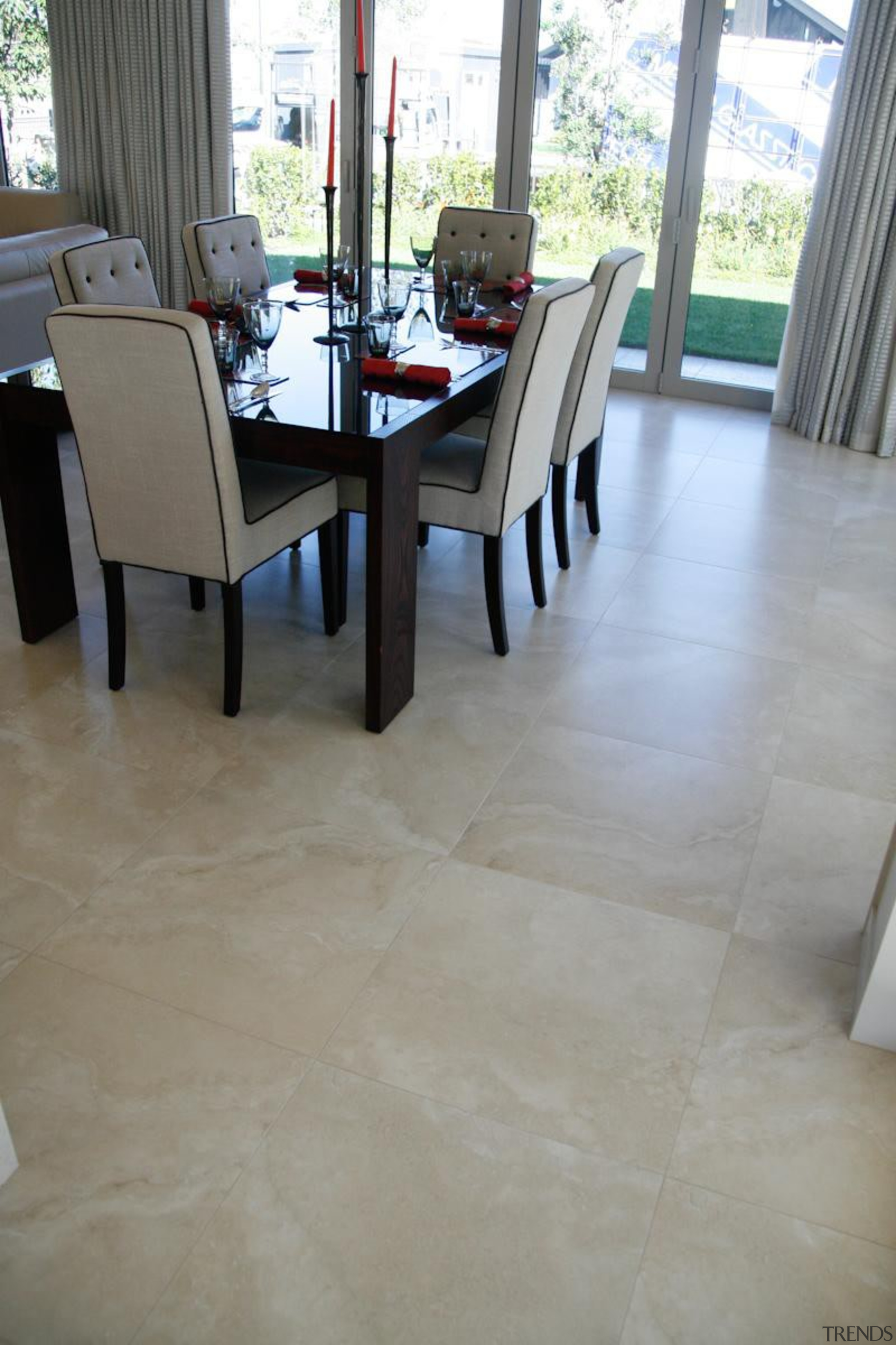 travertino bone dining room porcelain floor tiles - chair, floor, flooring, furniture, hardwood, home, interior design, laminate flooring, table, tile, wood, wood flooring, gray