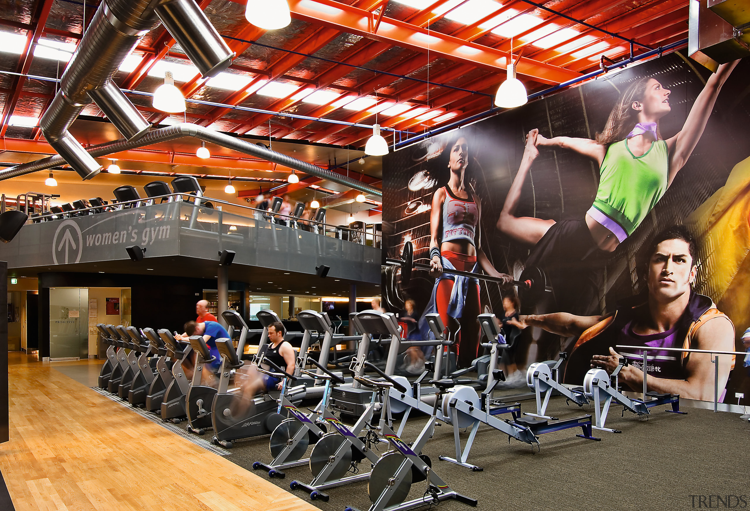 view of the gym work out area in gym, indoor cycling, leisure, physical fitness, room, sport venue, structure, black