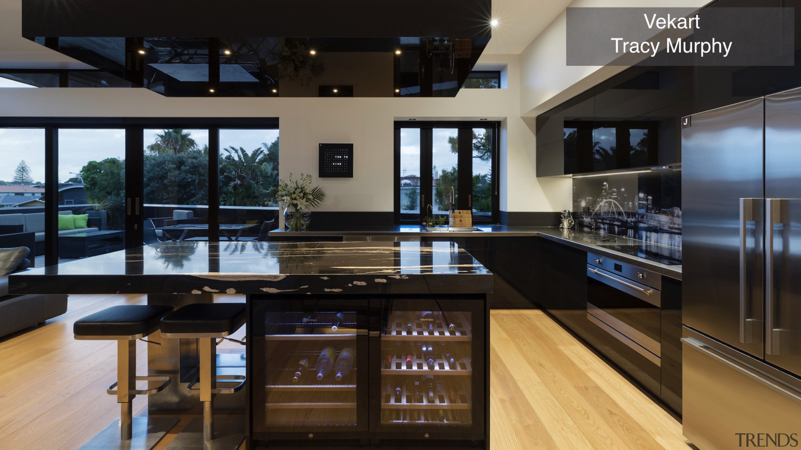 Highly Commended – Vekart, Tracy Murphy – TIDA countertop, interior design, kitchen, real estate, black