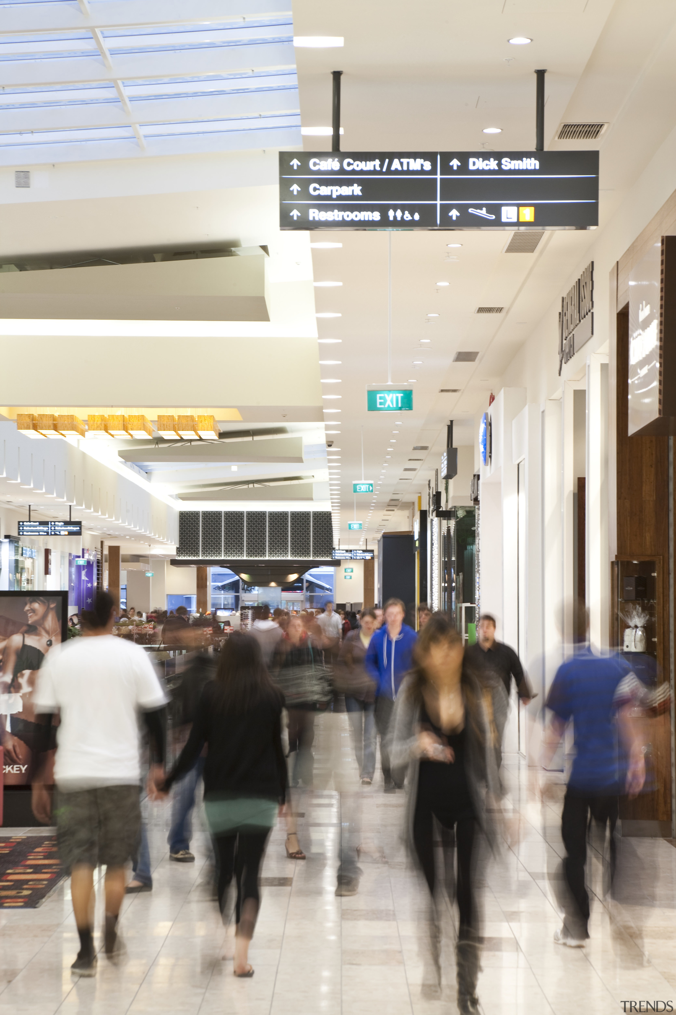 Westfield Riccarton has undergone an extension adding a airport terminal, building, retail, shopping mall, white