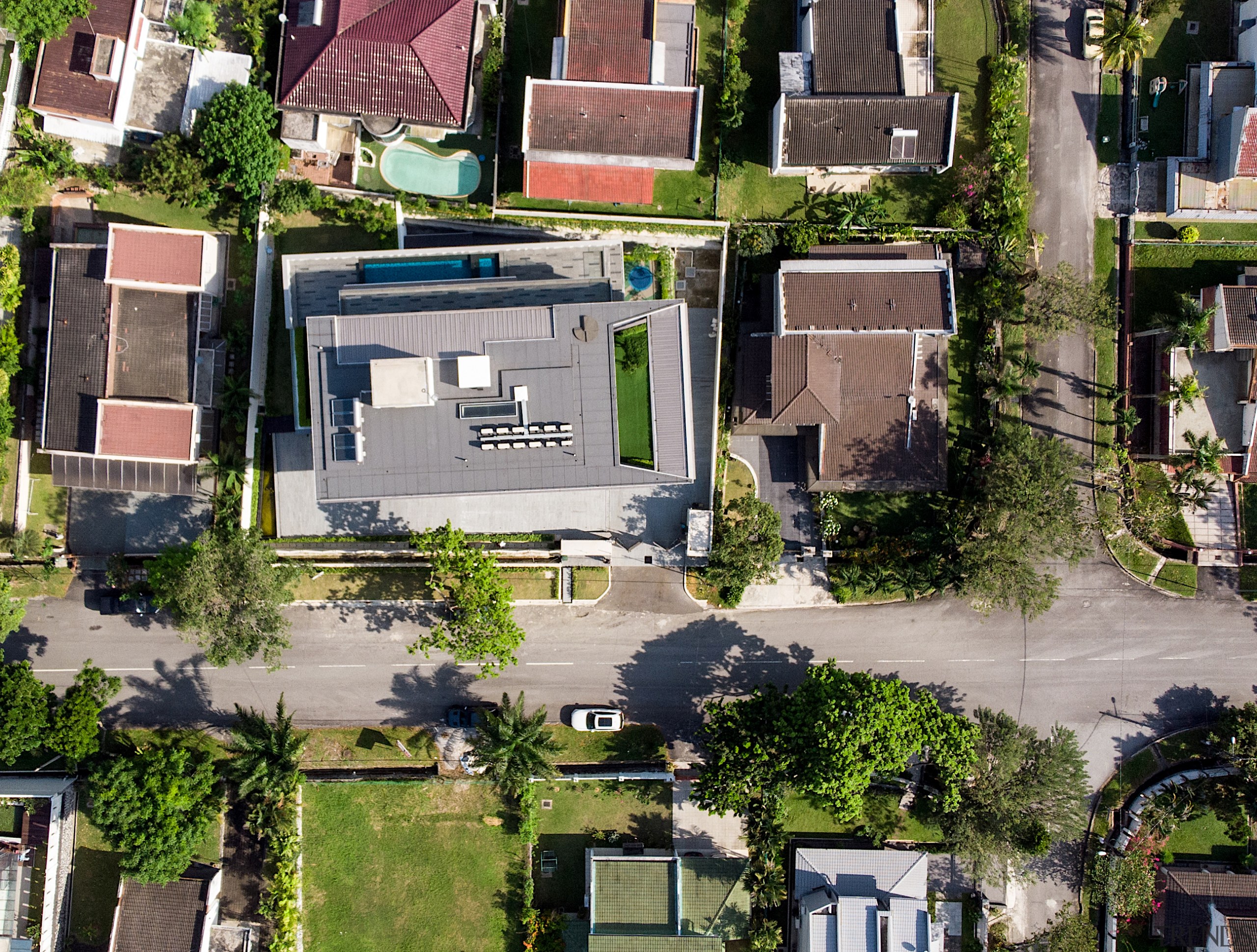 The home is built over two plots of 