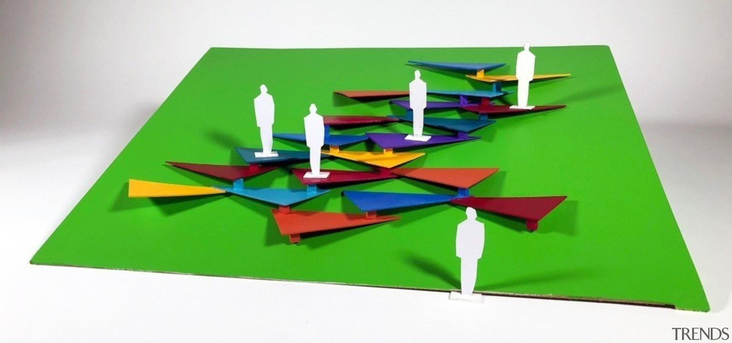 "Ici et ailleurs" or "Here and elsewhere": A construction paper, paper, table, white, green