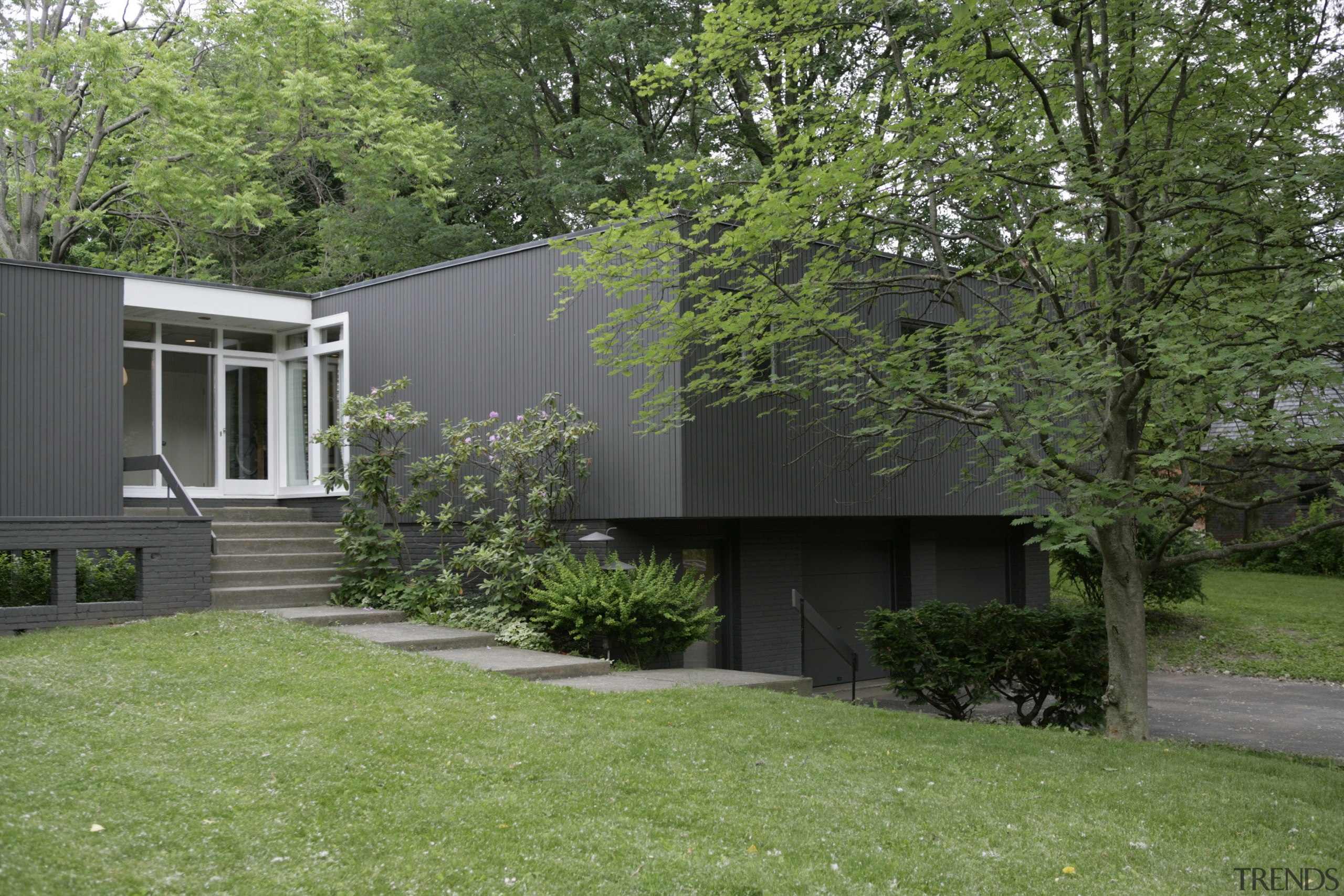 Albany Exterior after decorating - Albany Exterior after architecture, backyard, cottage, courtyard, estate, facade, farmhouse, garden, grass, home, house, landscape, landscaping, lawn, outdoor structure, property, real estate, residential area, siding, tree, yard, green