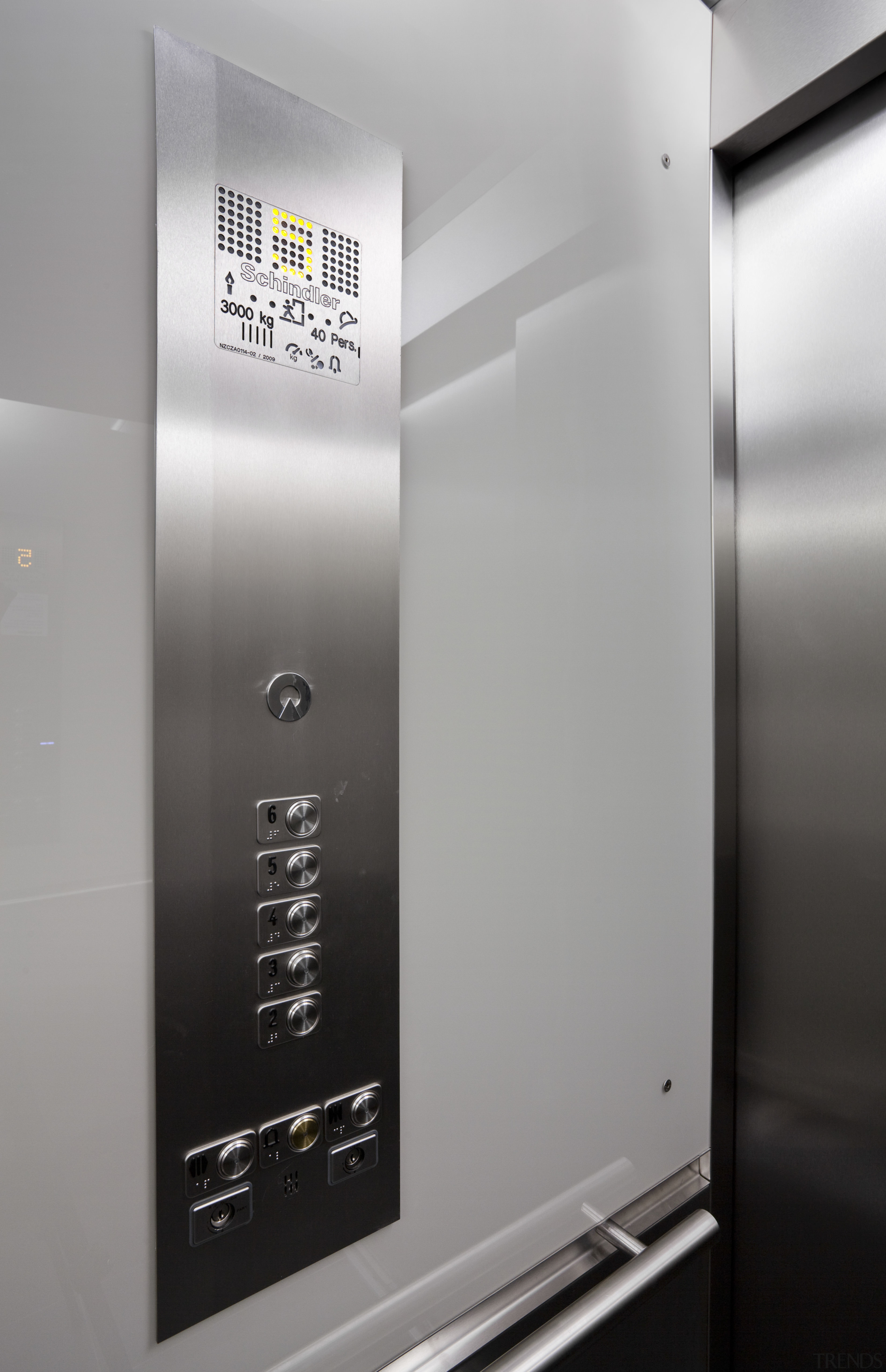 Schindler Lifts supplied and installed siz large capacity product design, gray