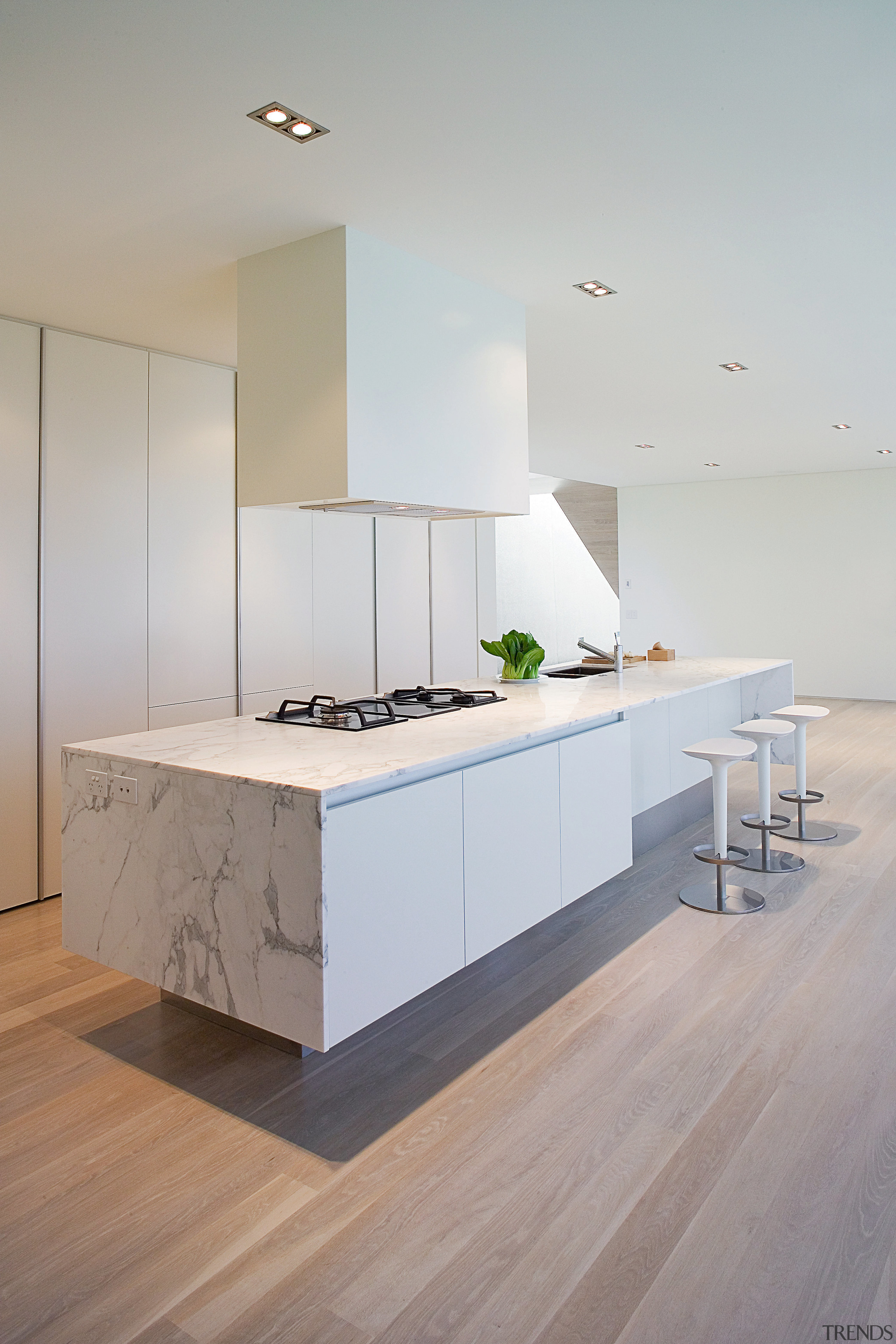 A view of these award winning kitchens  architecture, countertop, daylighting, floor, flooring, hardwood, house, interior design, kitchen, laminate flooring, product design, tap, wood, wood flooring, gray