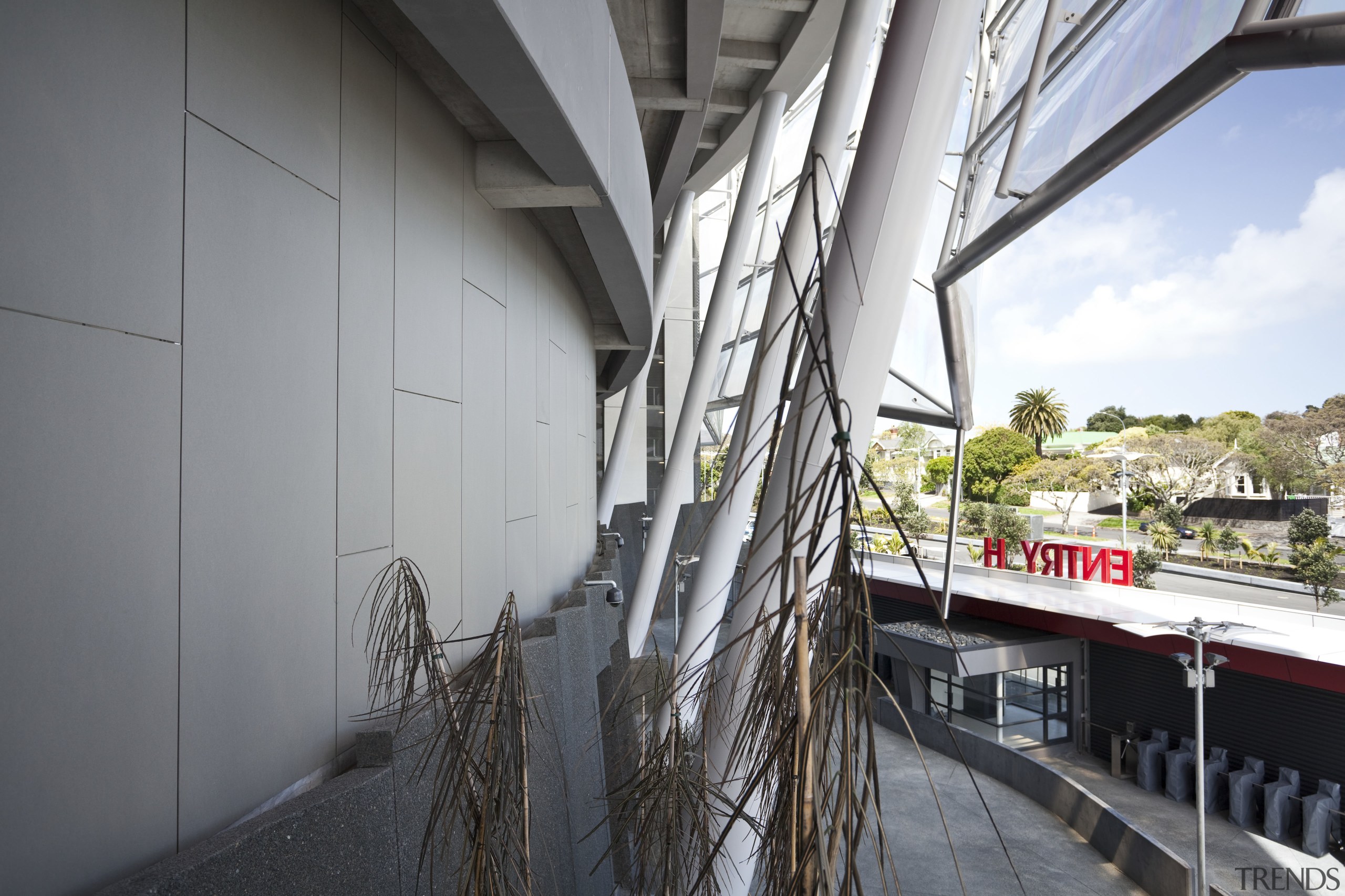 PBS Contracting supplied the Eden Park stadium facade architecture, building, facade, structure, gray, white
