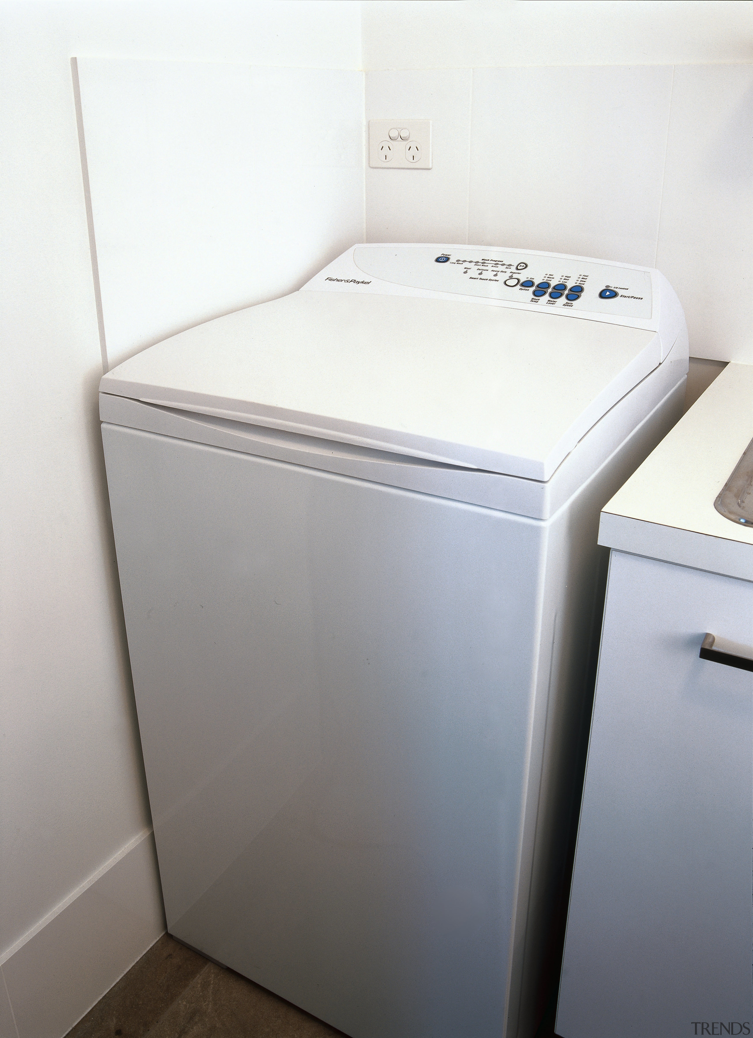 Laundry with washing machine. - Laundry with washing bathroom accessory, clothes dryer, home appliance, laundry, major appliance, product, product design, washing machine, gray, white