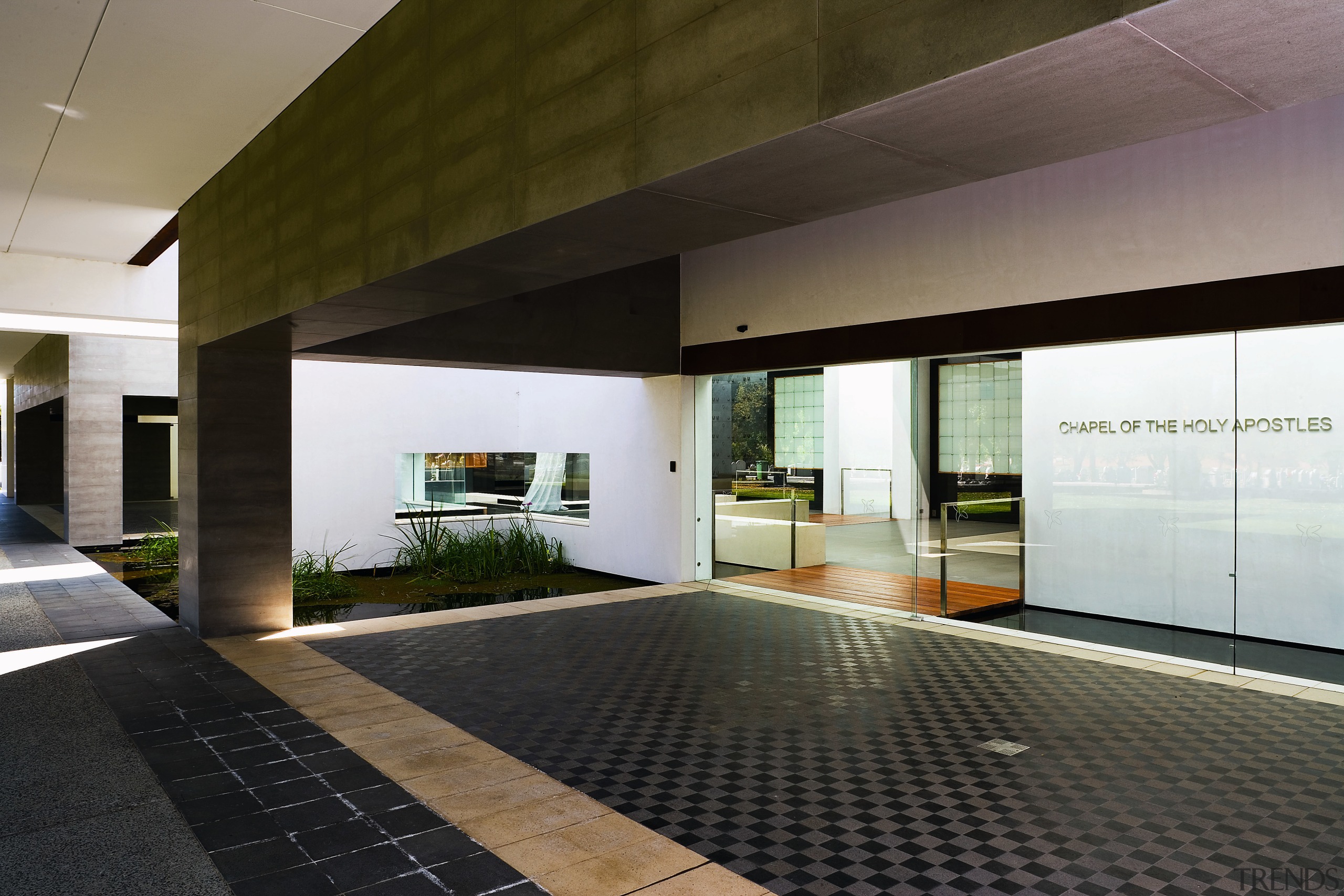 view of the entrance to the freemantle Mausoleum architecture, condominium, house, interior design, property, real estate, black, brown