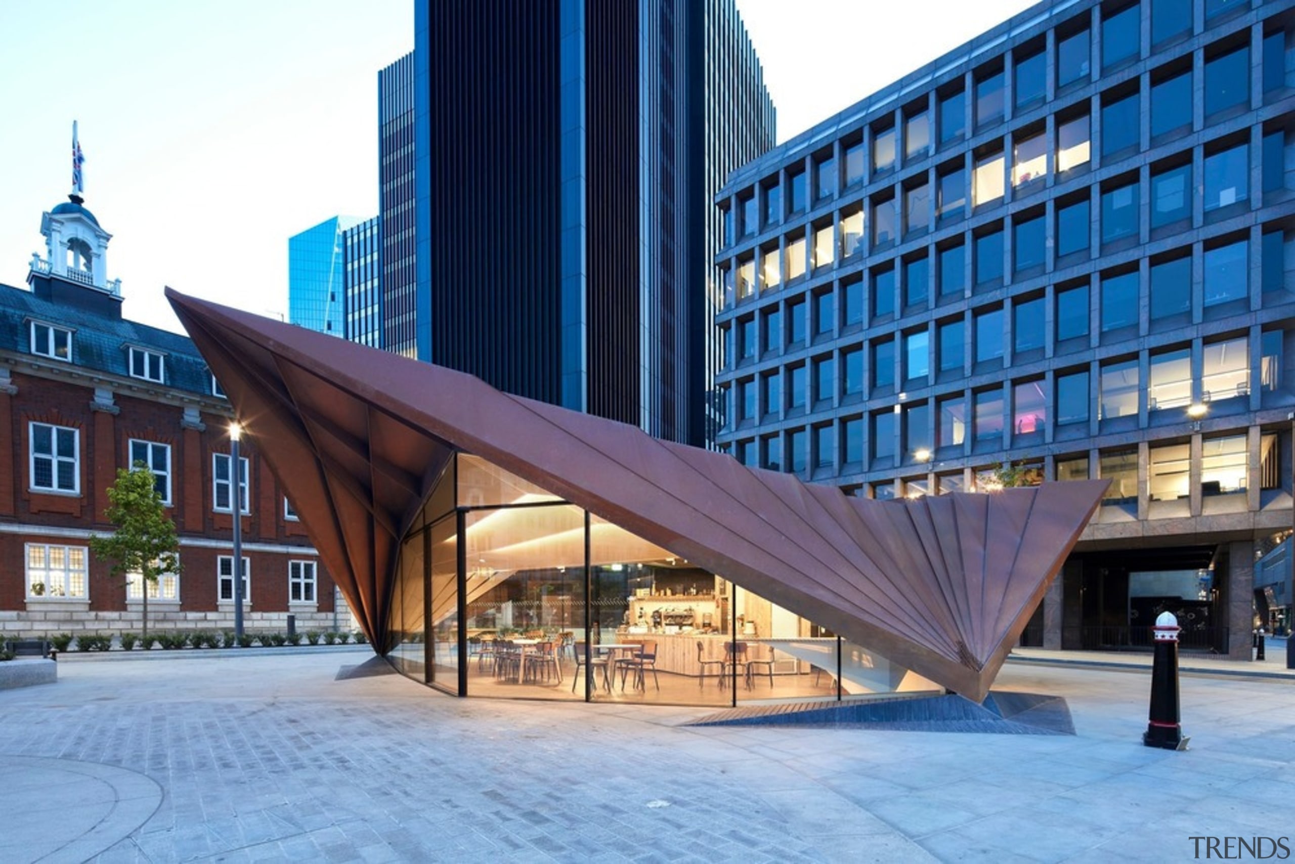 Roundabout2 - architecture | building | city | architecture, building, city, commercial building, condominium, corporate headquarters, daytime, downtown, facade, headquarters, landmark, metropolitan area, mixed use, plaza, skyscraper, winter, blue