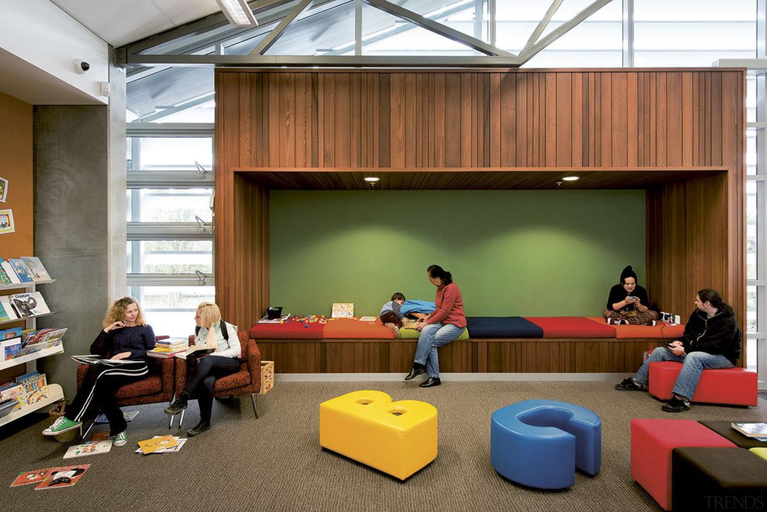 MERIT WINNERWellsford War Memorial Library (4 of 4) classroom, furniture, institution, interior design, brown