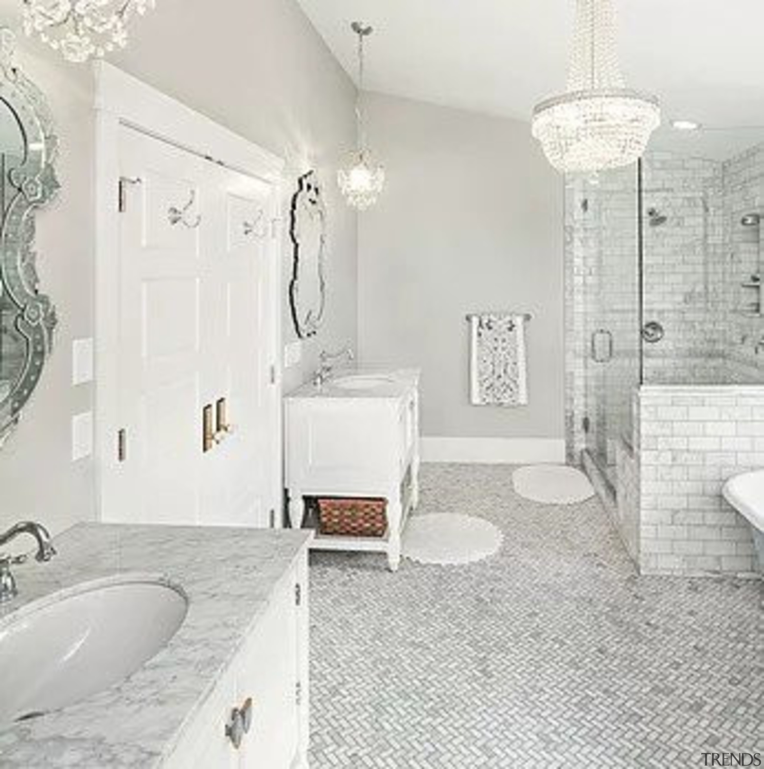 For more information, please visit Casa Italiana bathroom, ceiling, floor, flooring, home, interior design, plumbing fixture, room, tile, wall, white