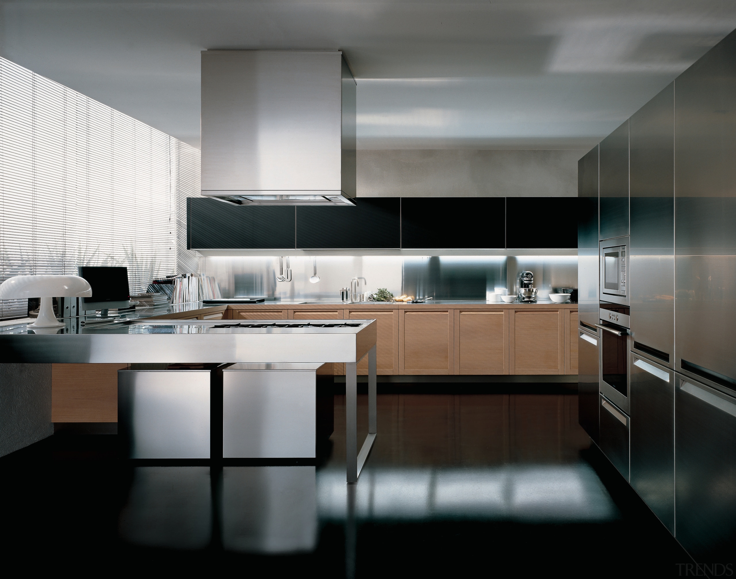 View of this kitchen - View of this cabinetry, countertop, cuisine classique, interior design, kitchen, product design, under cabinet lighting, gray, black
