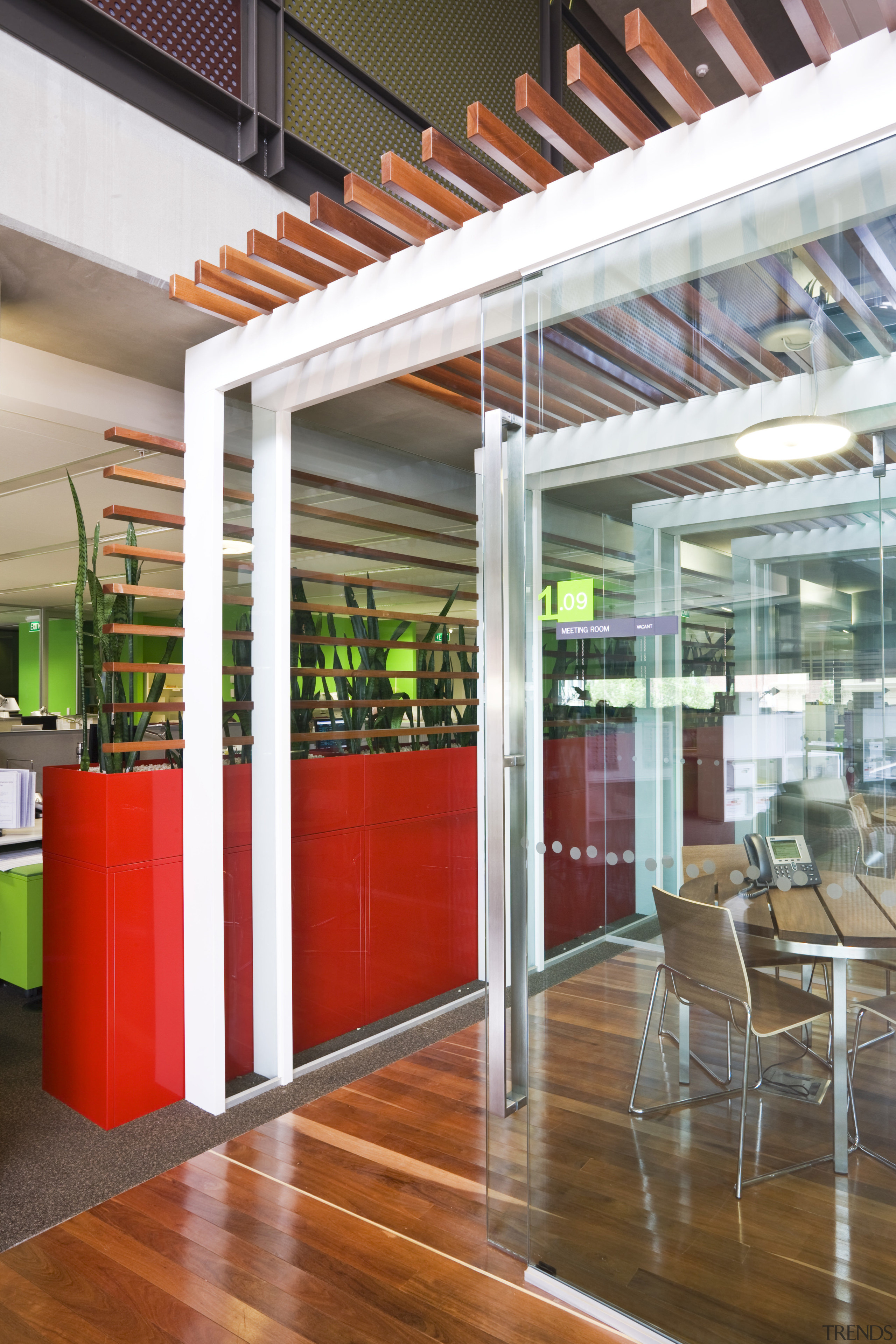 Images of the Bendigo Bank. The images feature architecture, door, interior design, brown, white