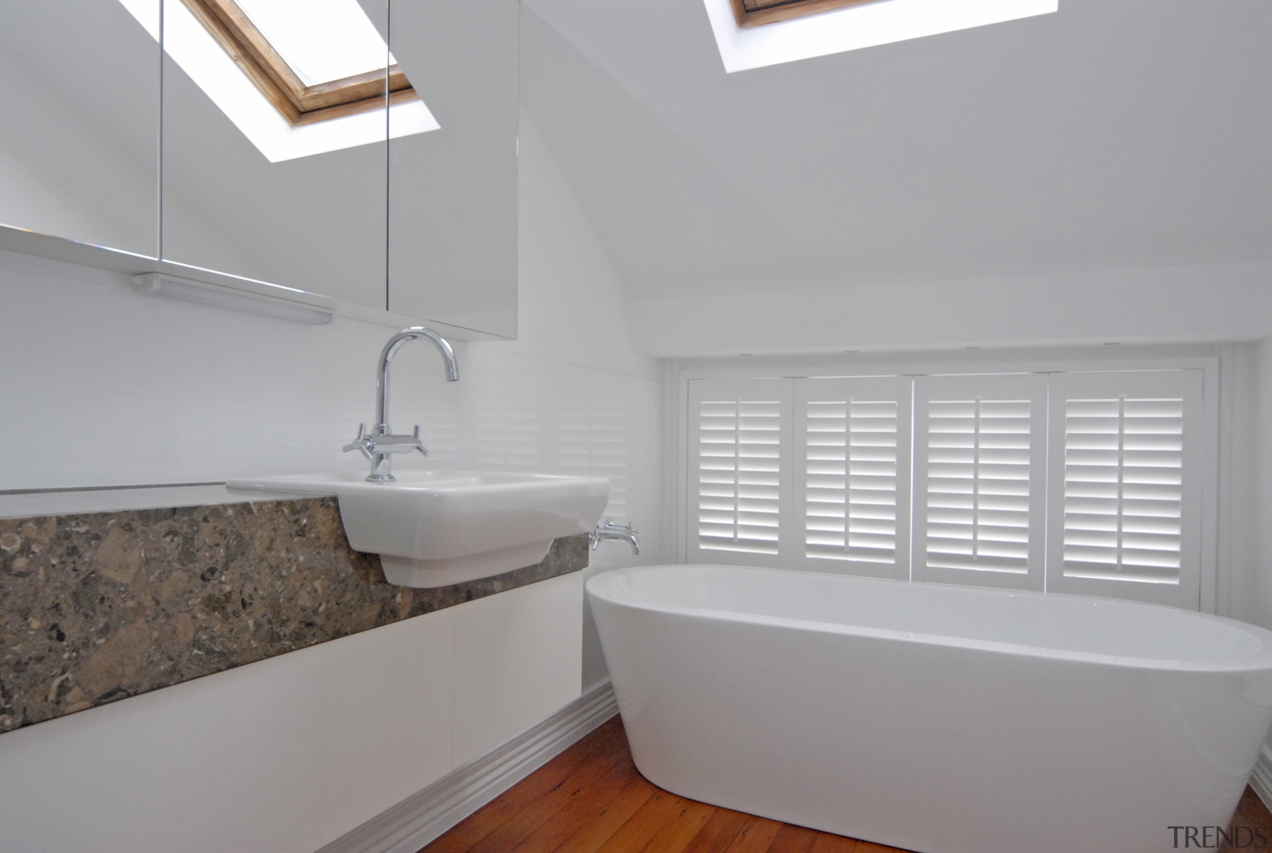 Parnell 4 - architecture | bathroom | daylighting architecture, bathroom, daylighting, floor, home, house, interior design, property, real estate, room, sink, tap, window, gray
