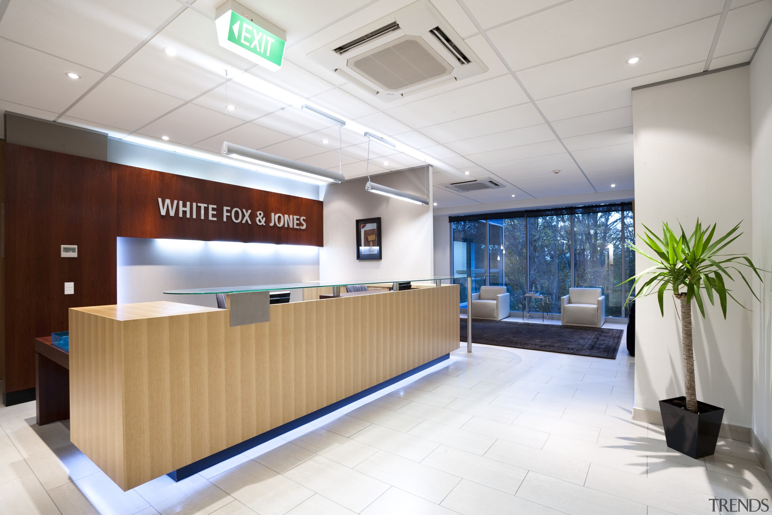 Entrance way of contemporary design - Entrance way interior design, lobby, office, white